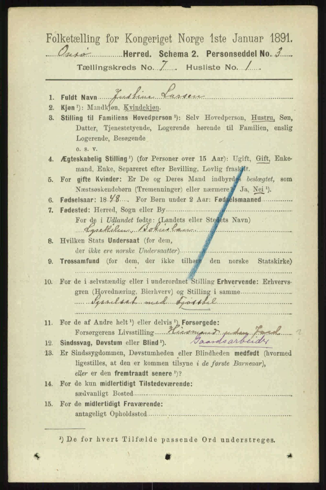 RA, 1891 census for 0134 Onsøy, 1891, p. 6529