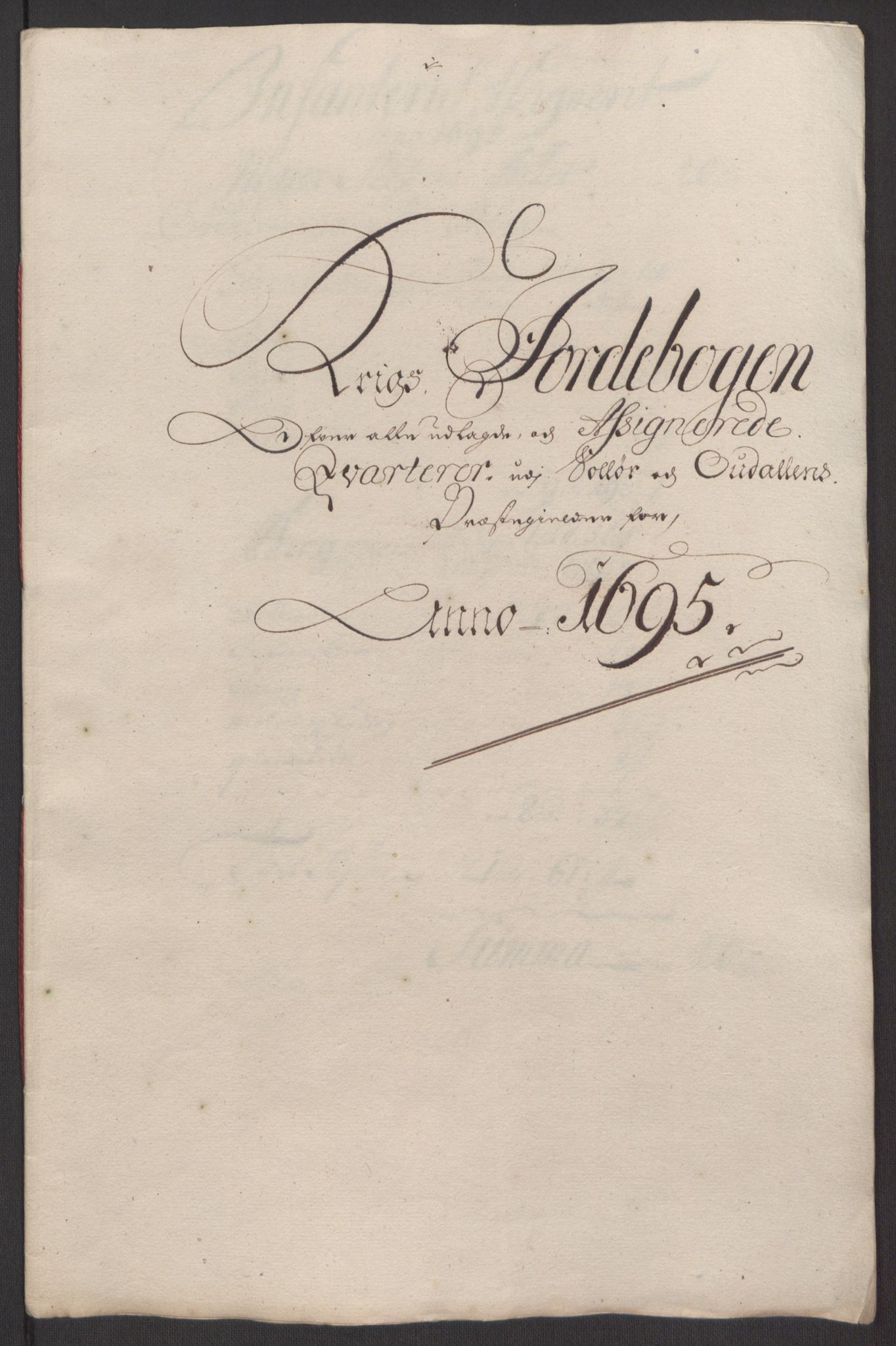 Rentekammeret inntil 1814, Reviderte regnskaper, Fogderegnskap, RA/EA-4092/R13/L0833: Fogderegnskap Solør, Odal og Østerdal, 1695, p. 283