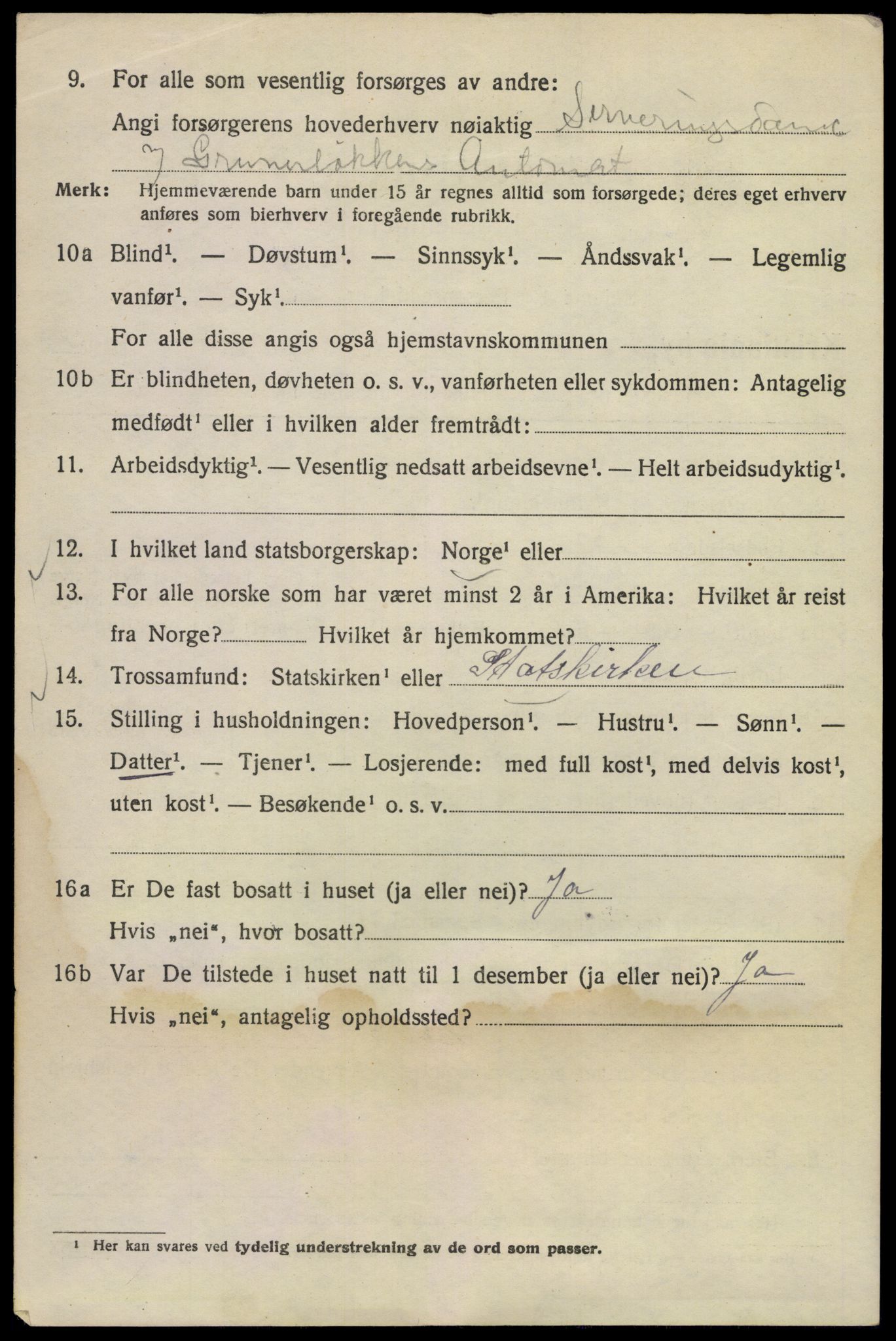 SAO, 1920 census for Kristiania, 1920, p. 595322