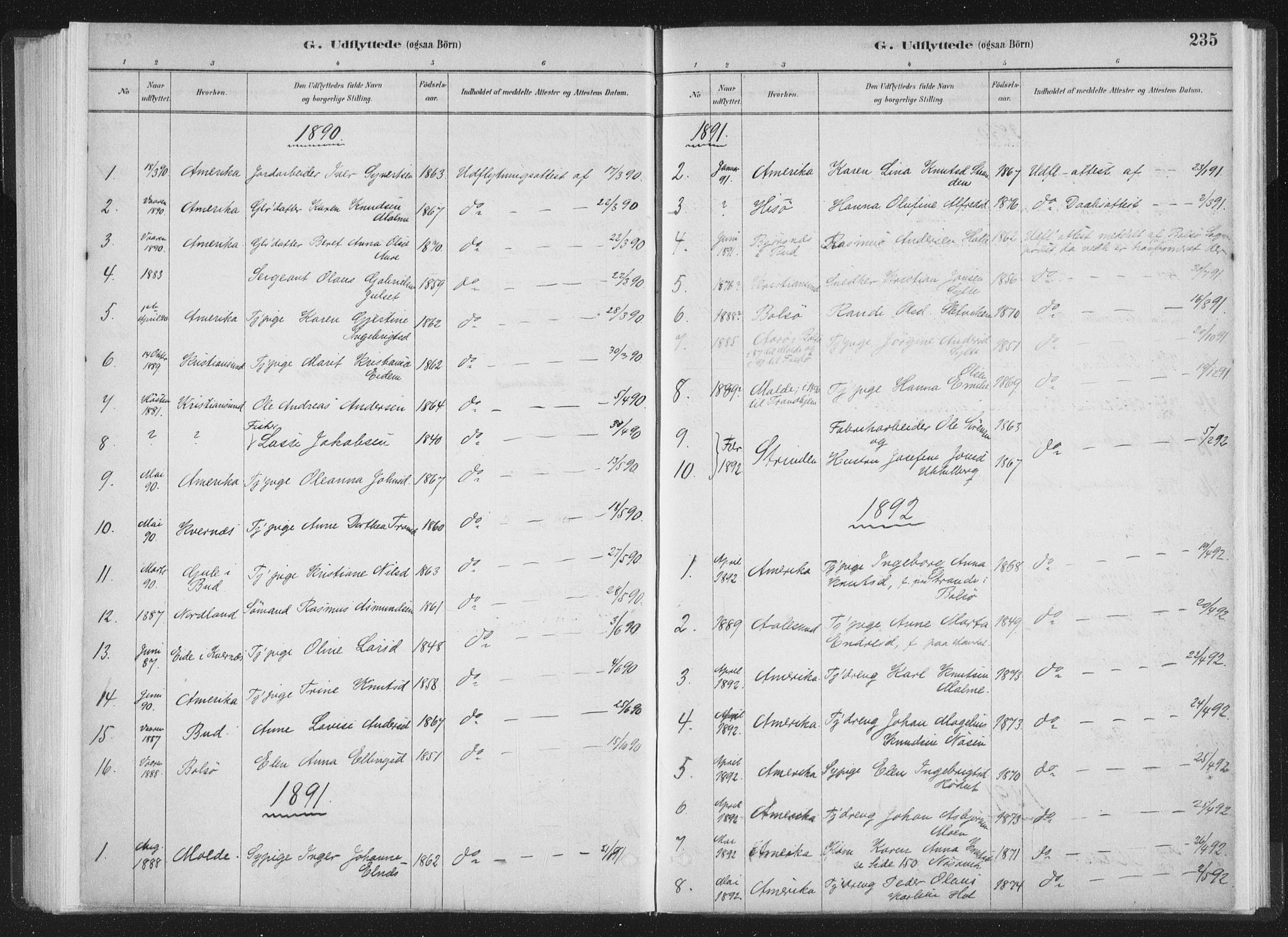 Ministerialprotokoller, klokkerbøker og fødselsregistre - Møre og Romsdal, AV/SAT-A-1454/564/L0740: Parish register (official) no. 564A01, 1880-1899, p. 235