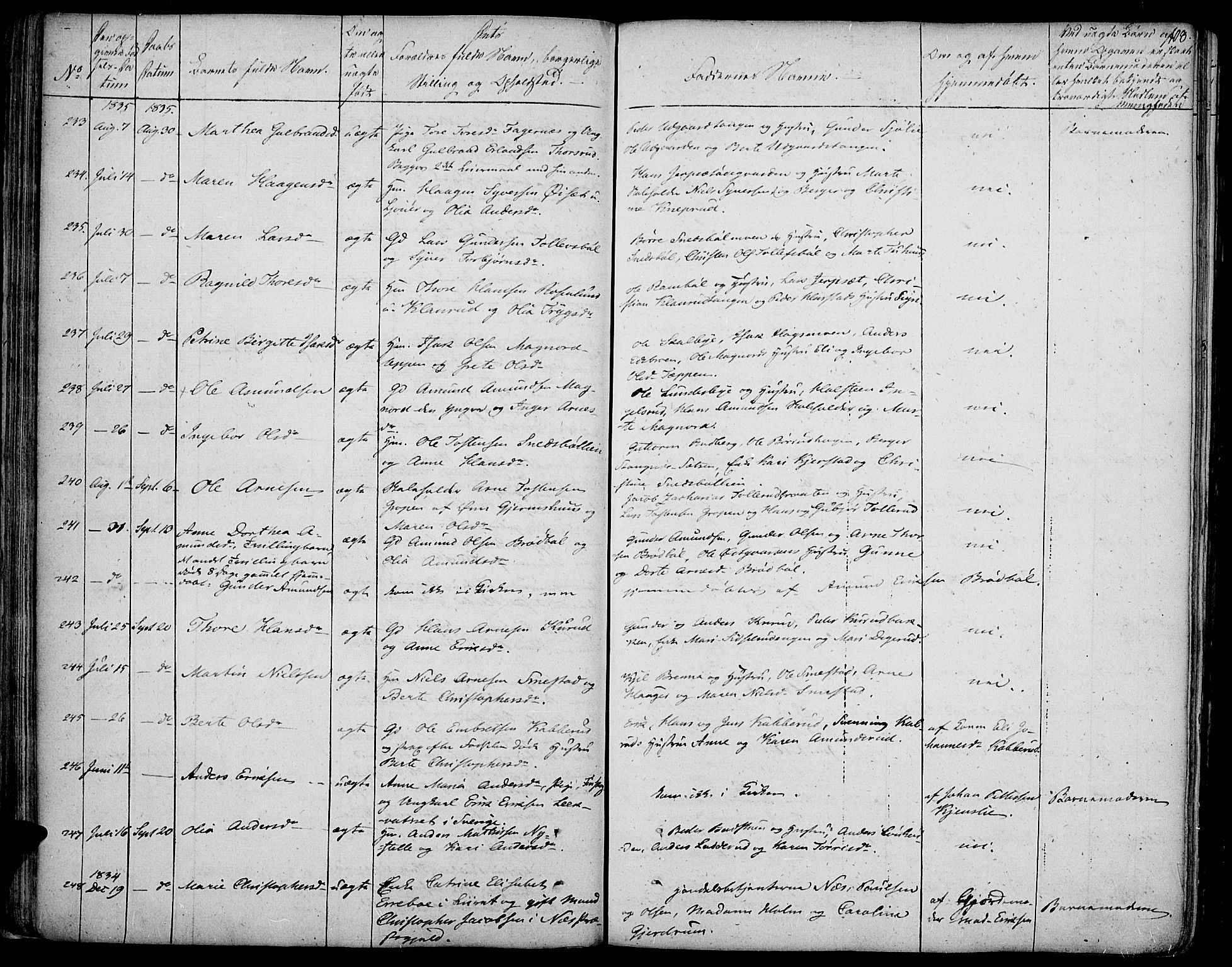 Vinger prestekontor, AV/SAH-PREST-024/H/Ha/Haa/L0007: Parish register (official) no. 7, 1826-1839, p. 108