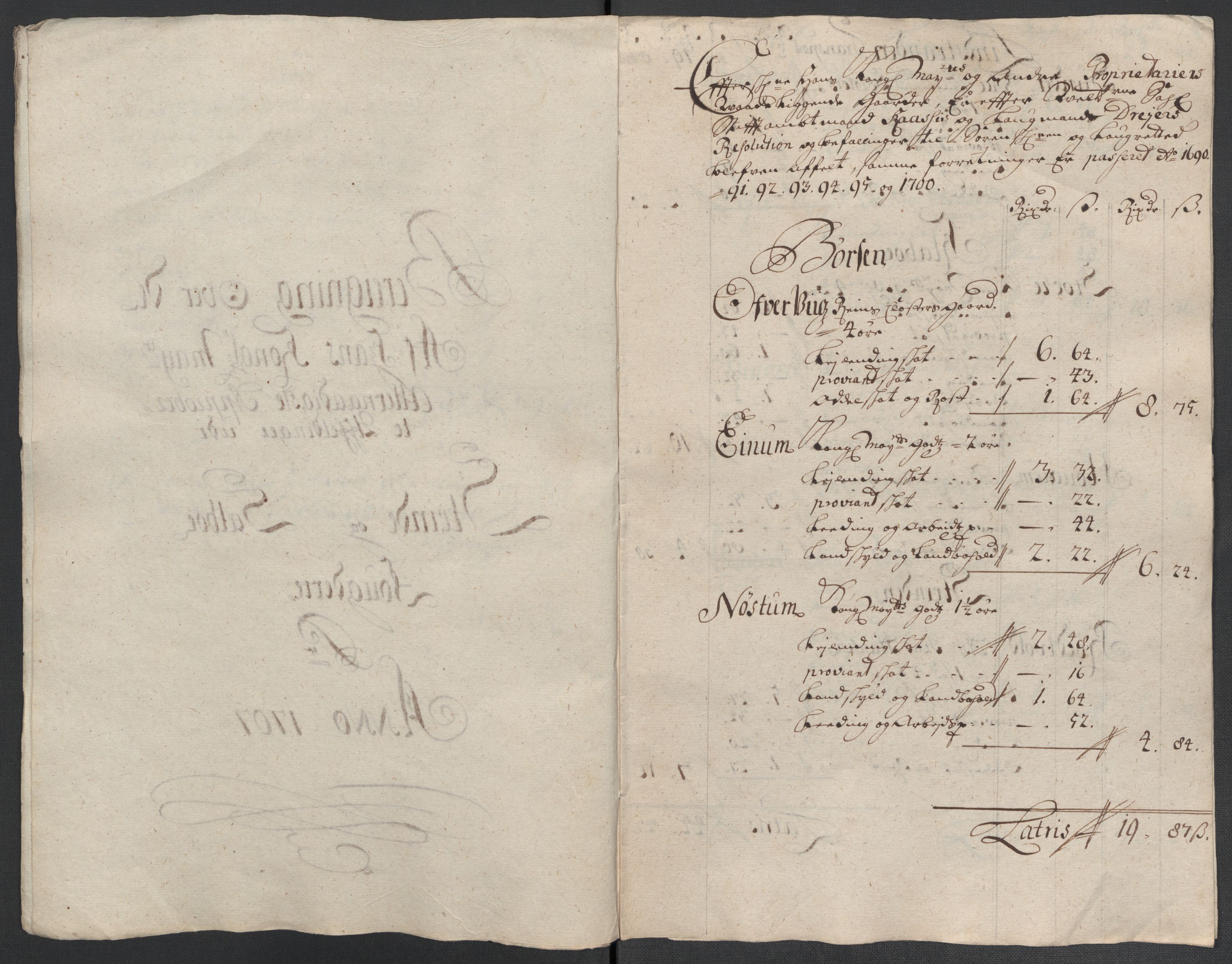 Rentekammeret inntil 1814, Reviderte regnskaper, Fogderegnskap, AV/RA-EA-4092/R61/L4110: Fogderegnskap Strinda og Selbu, 1707-1708, p. 188