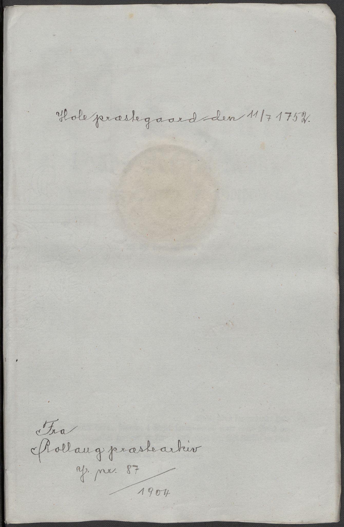 Riksarkivets diplomsamling, AV/RA-EA-5965/F15/L0017: Prestearkiv - Buskerud, 1553-1760, p. 181