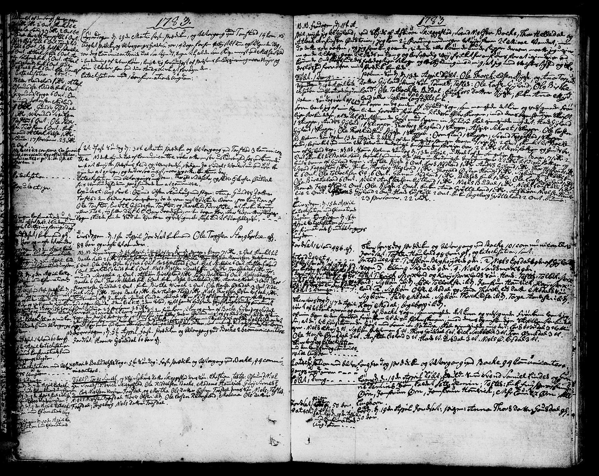 Bakke sokneprestkontor, SAK/1111-0002/F/Fa/Faa/L0002: Parish register (official) no. A 2, 1780-1816, p. 22
