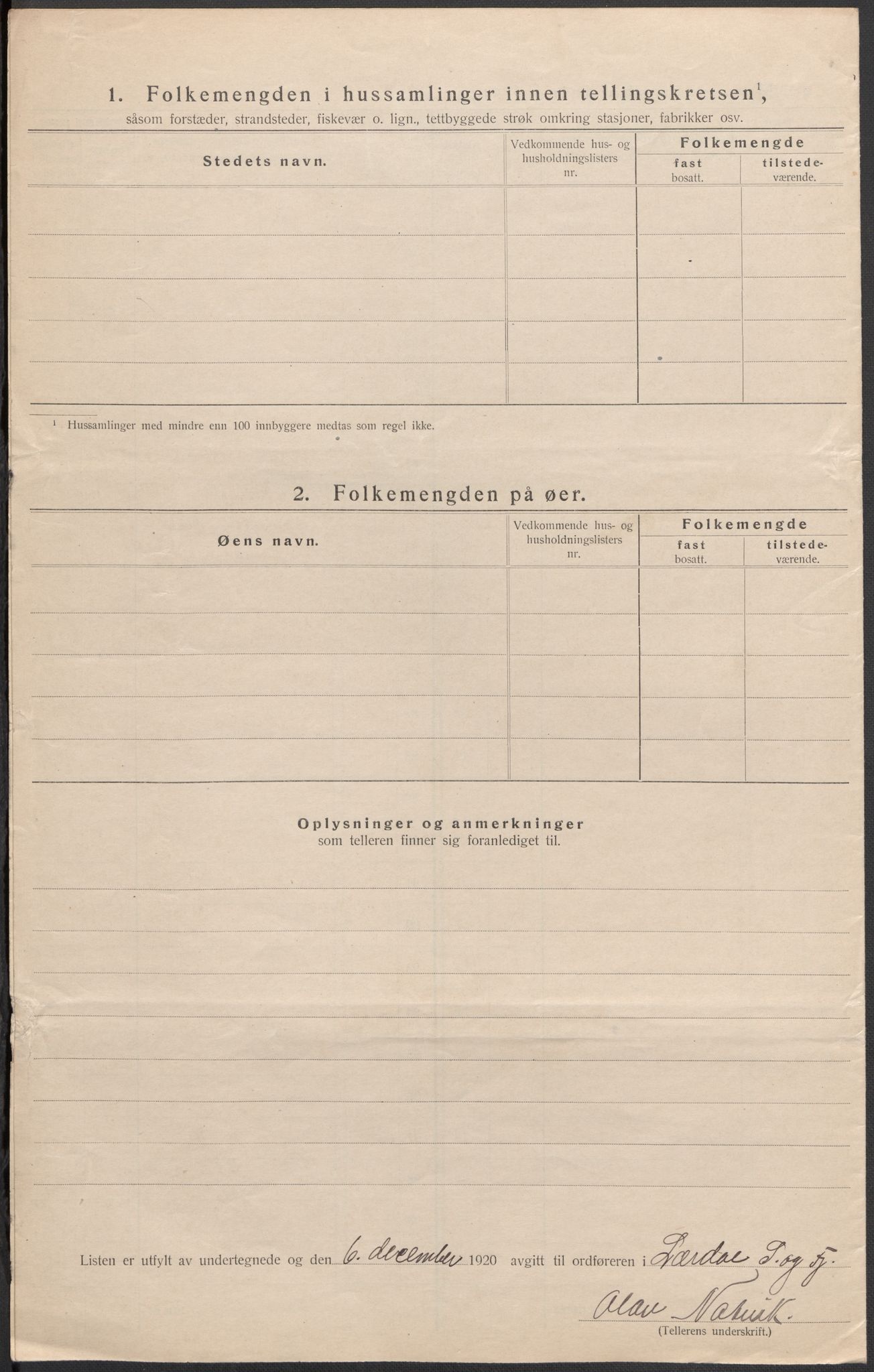 SAB, 1920 census for Lærdal, 1920, p. 34