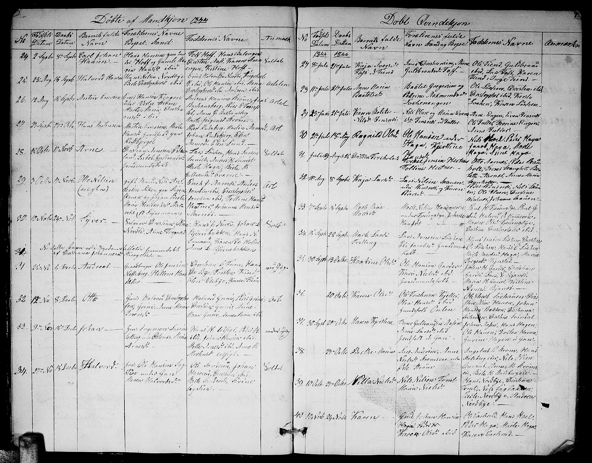 Fet prestekontor Kirkebøker, AV/SAO-A-10370a/G/Ga/L0002: Parish register (copy) no. I 2, 1843-1859, p. 7