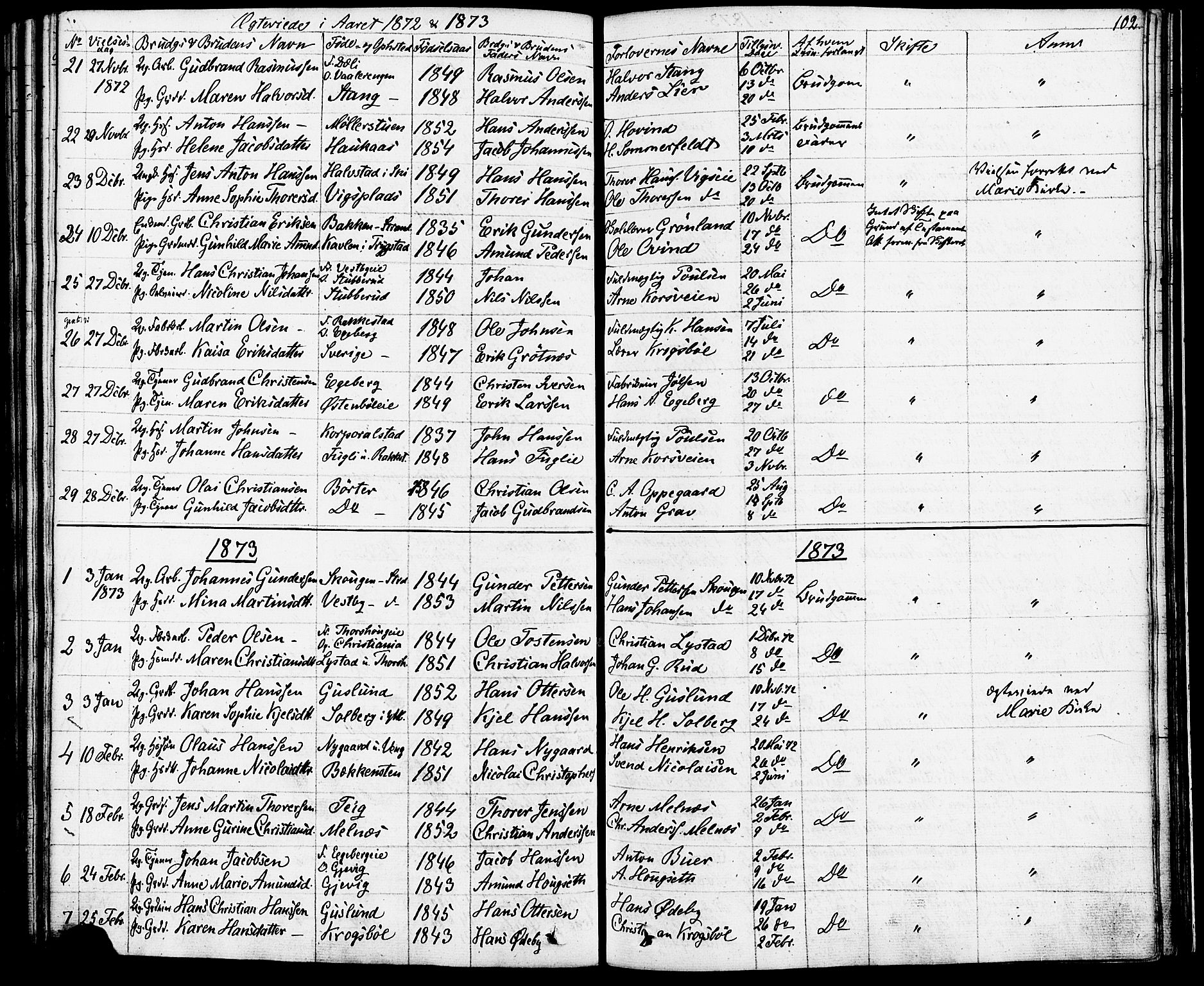 Enebakk prestekontor Kirkebøker, AV/SAO-A-10171c/F/Fa/L0012: Parish register (official) no. I 12, 1832-1882, p. 102