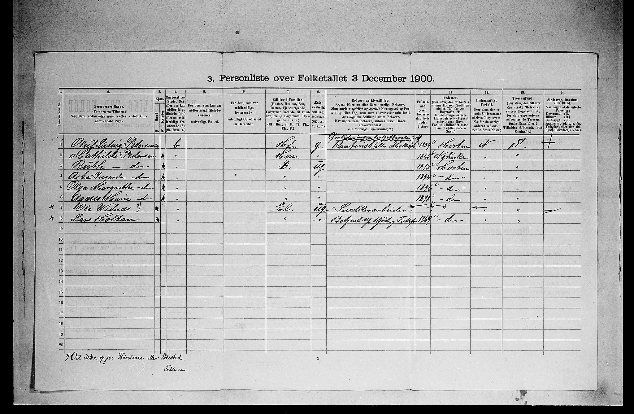 SAO, 1900 census for Kristiania, 1900, p. 14743