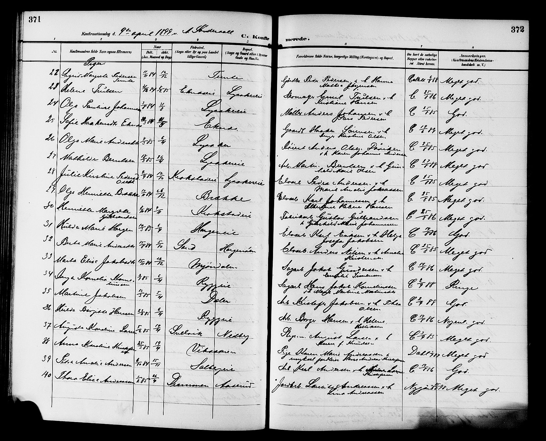 Nedre Eiker kirkebøker, AV/SAKO-A-612/G/Ga/L0003: Parish register (copy) no. 3, 1896-1905, p. 371-372