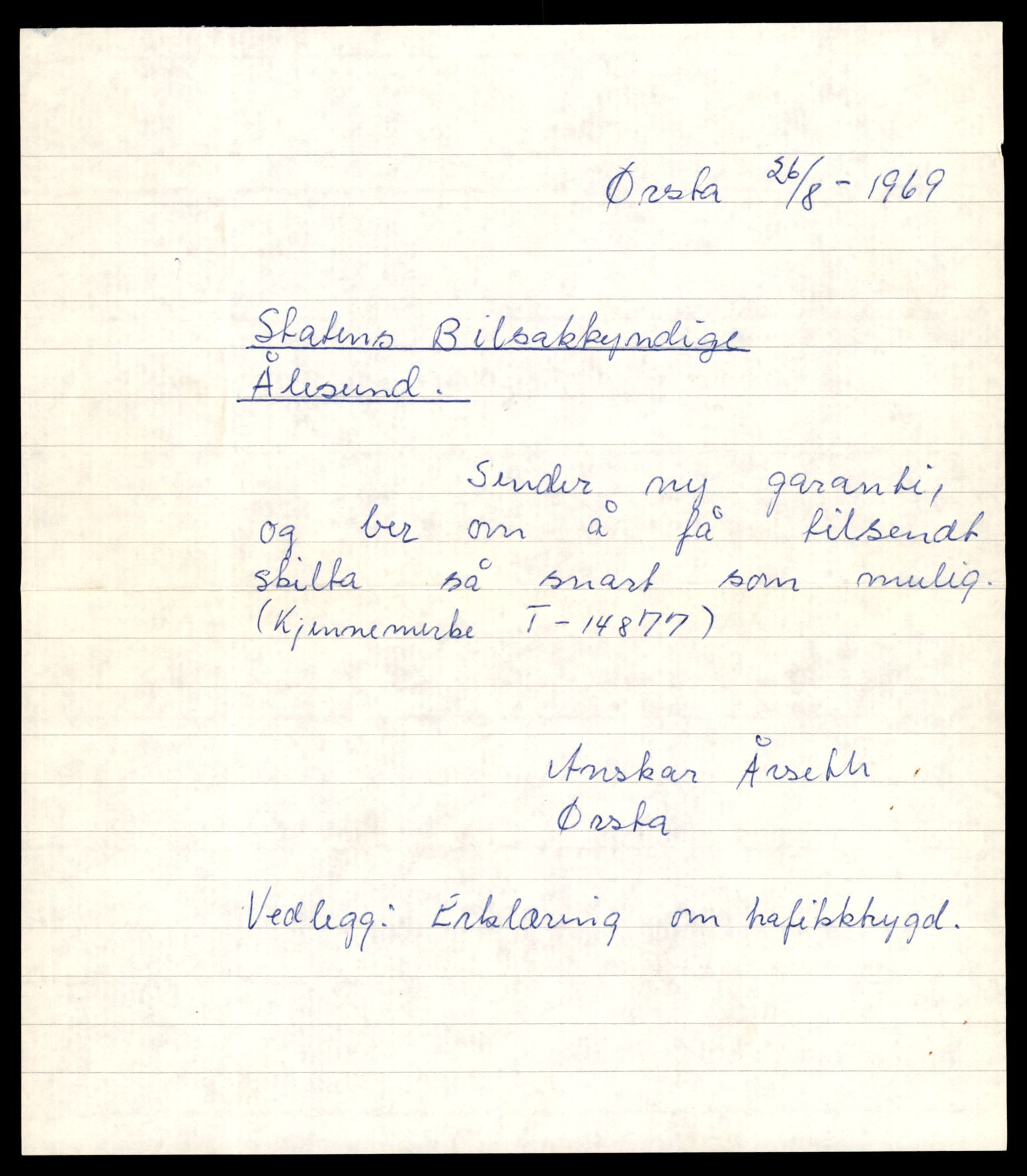 Møre og Romsdal vegkontor - Ålesund trafikkstasjon, AV/SAT-A-4099/F/Fe/L0049: Registreringskort for kjøretøy T 14864 - T 18613, 1927-1998, p. 351