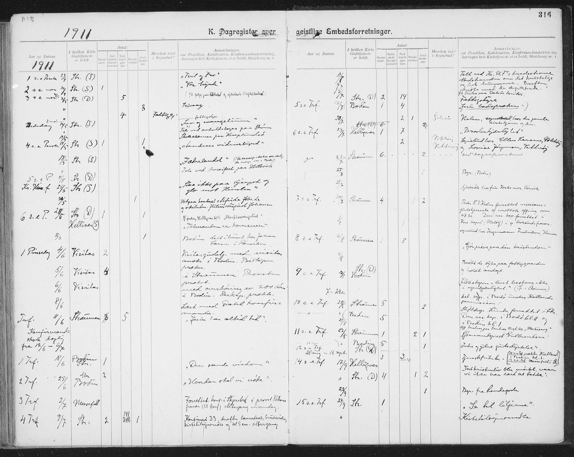 Ministerialprotokoller, klokkerbøker og fødselsregistre - Nordland, SAT/A-1459/804/L0081: Parish register (official) no. 804A02, 1901-1915, p. 316