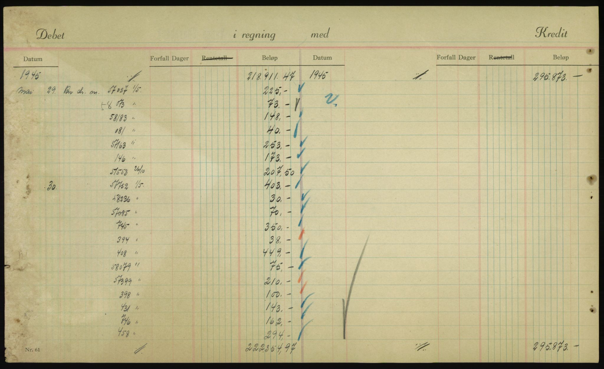 Forsvarsdepartementet, 10. kontor / Oppgjørskontoret, AV/RA-RAFA-1225/D/Db/L0180: Lista oppgjørskontor, 1942-1952, p. 1950