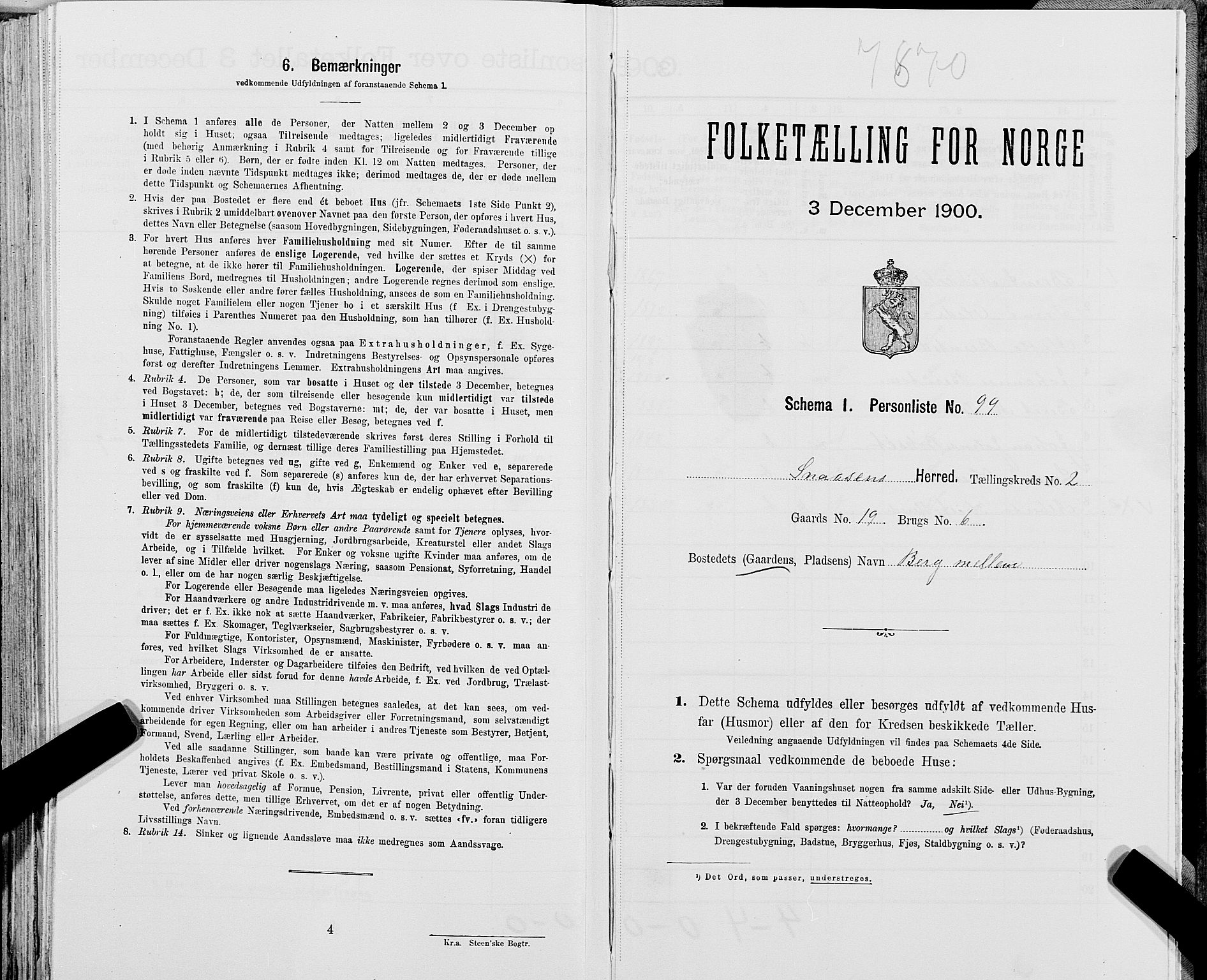 SAT, 1900 census for Snåsa, 1900, p. 557