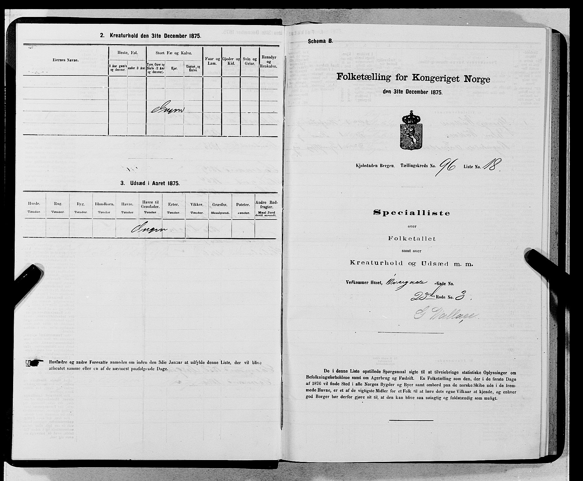 SAB, 1875 census for 1301 Bergen, 1875, p. 5203