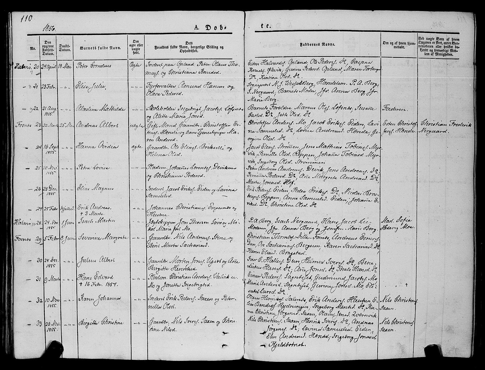 Ministerialprotokoller, klokkerbøker og fødselsregistre - Nord-Trøndelag, AV/SAT-A-1458/773/L0614: Parish register (official) no. 773A05, 1831-1856, p. 110