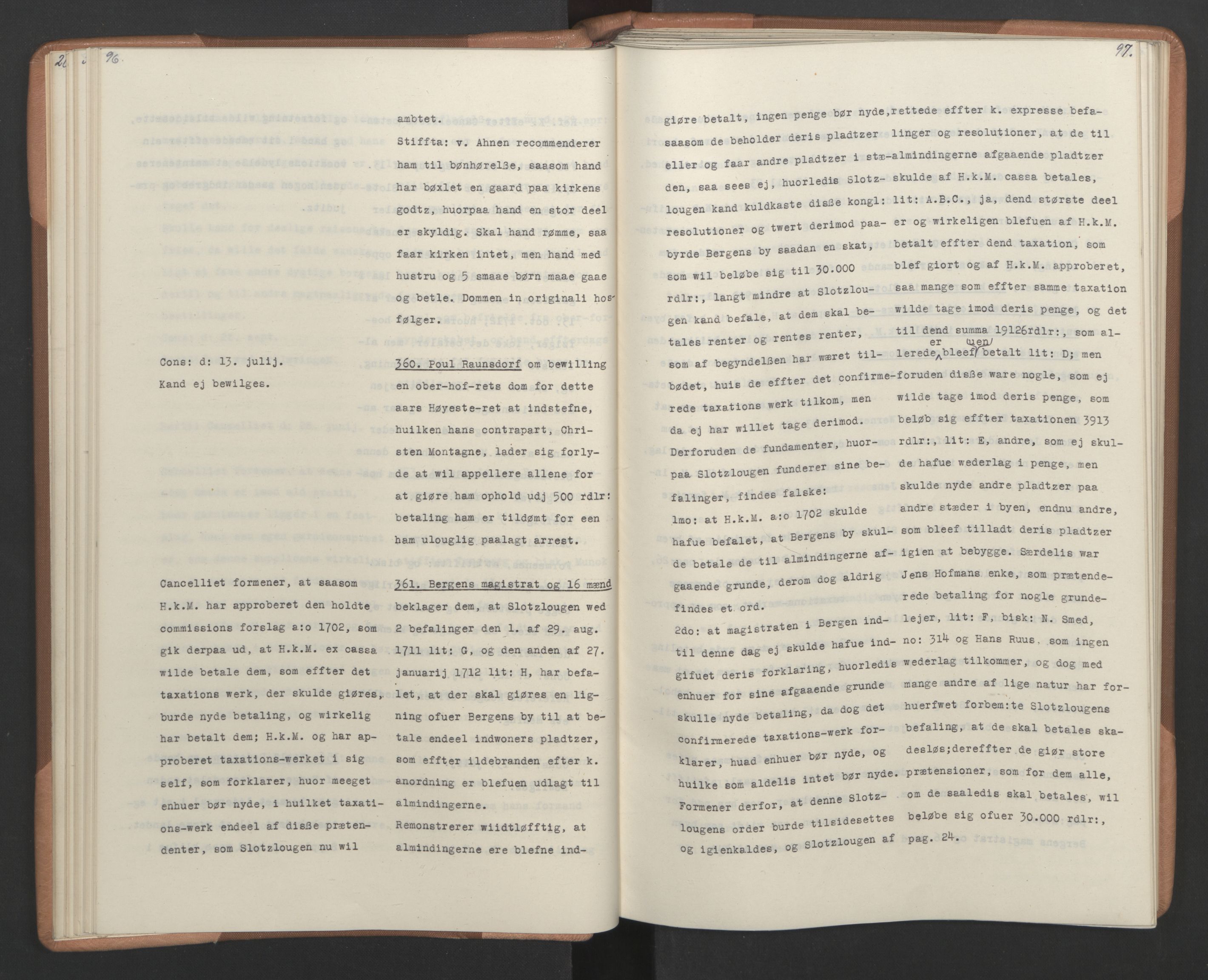 Avskriftsamlingen, RA/EA-4022/F/Fa/L0079: Supplikker, 1712-1713, p. 52