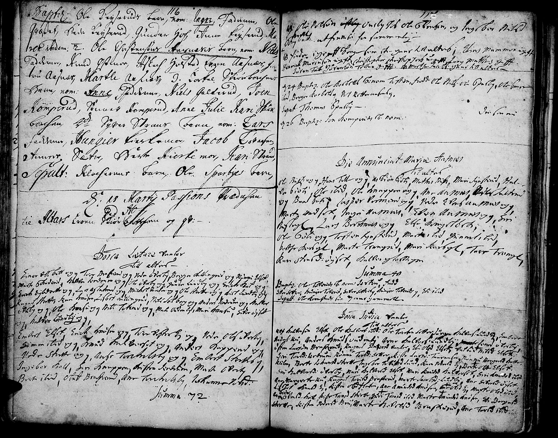 Hof prestekontor, AV/SAH-PREST-038/H/Ha/Haa/L0001: Parish register (official) no. 1, 1701-1720, p. 116-117