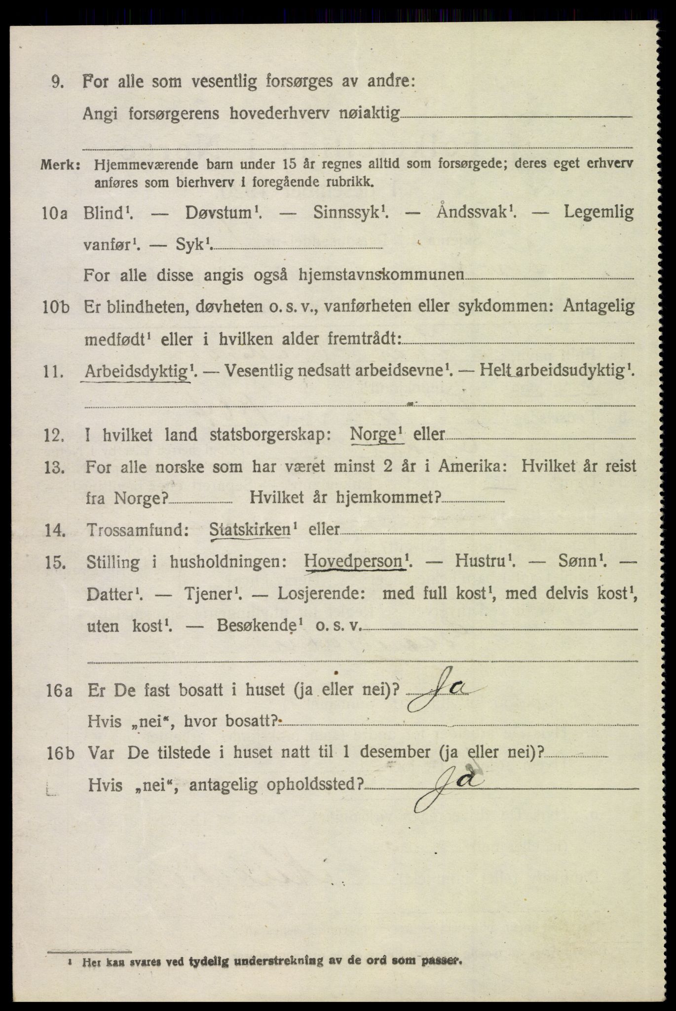 SAH, 1920 census for Kvikne, 1920, p. 1629