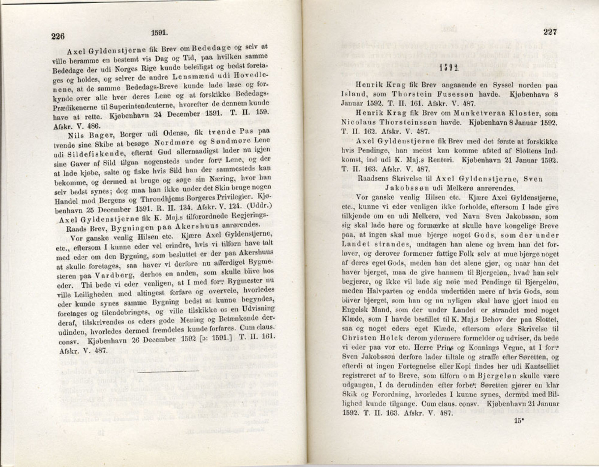 Publikasjoner utgitt av Det Norske Historiske Kildeskriftfond, PUBL/-/-/-: Norske Rigs-Registranter, bind 3, 1588-1602, p. 226-227