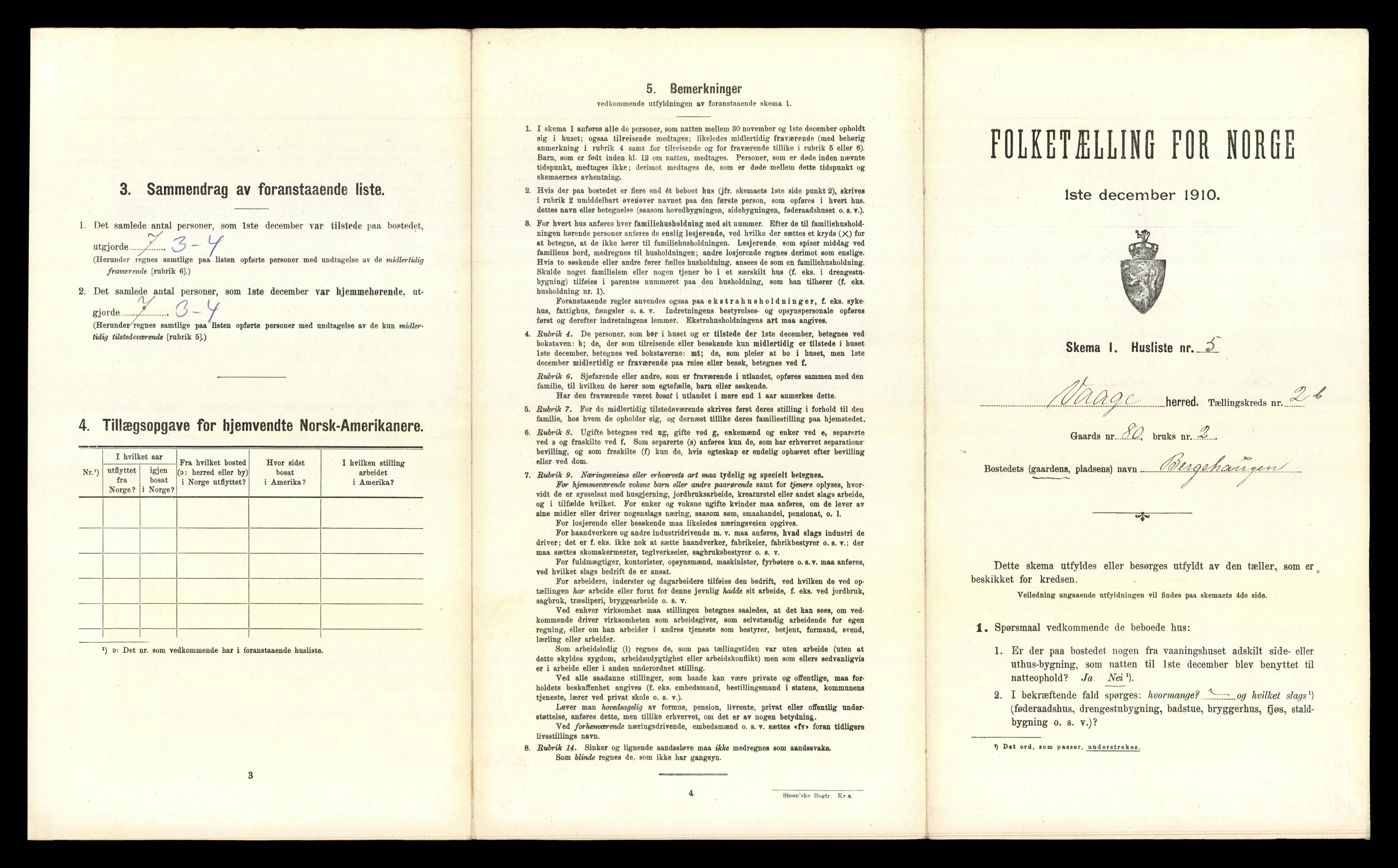 RA, 1910 census for Vågå, 1910, p. 867