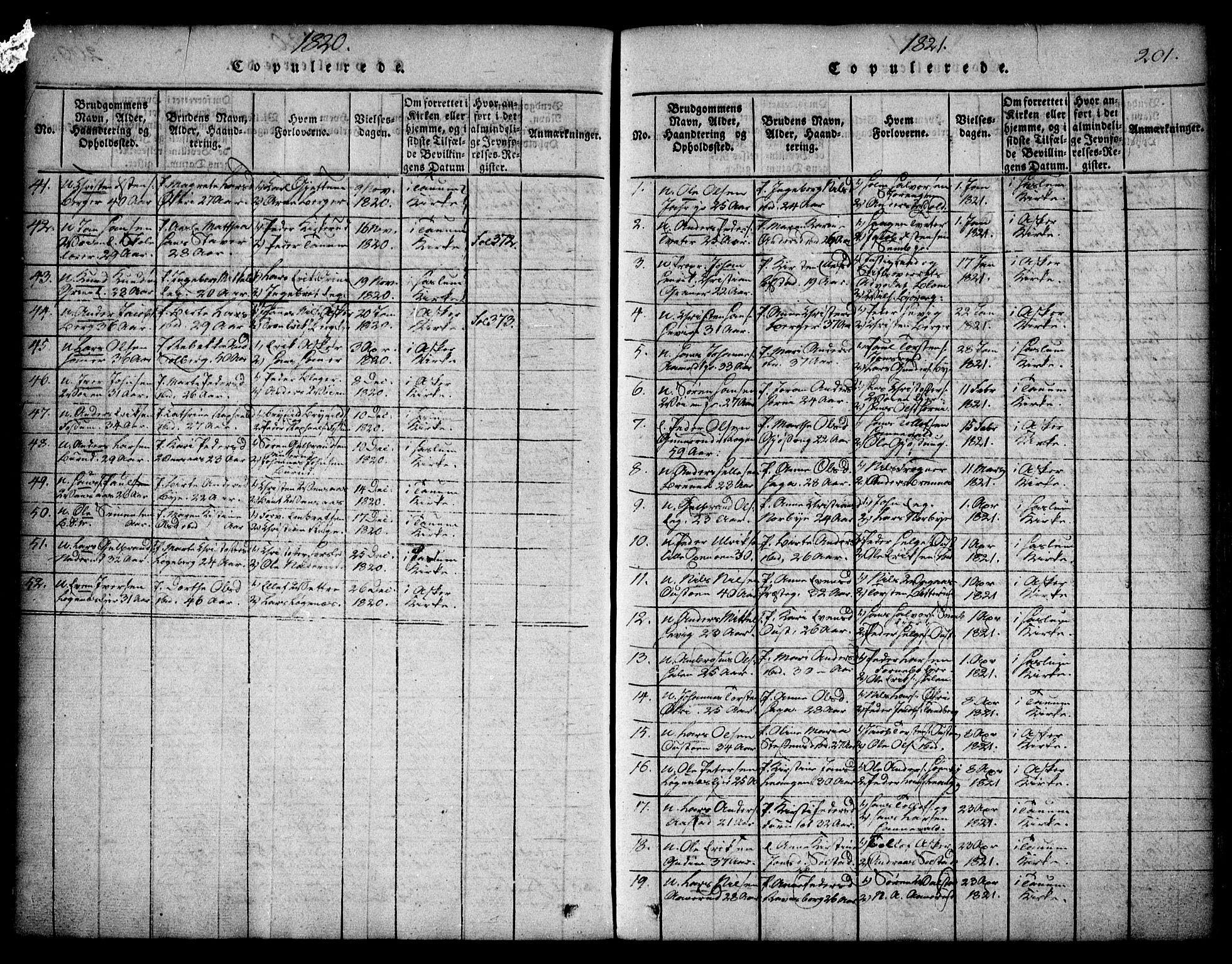 Asker prestekontor Kirkebøker, AV/SAO-A-10256a/F/Fa/L0006: Parish register (official) no. I 6, 1814-1824, p. 201