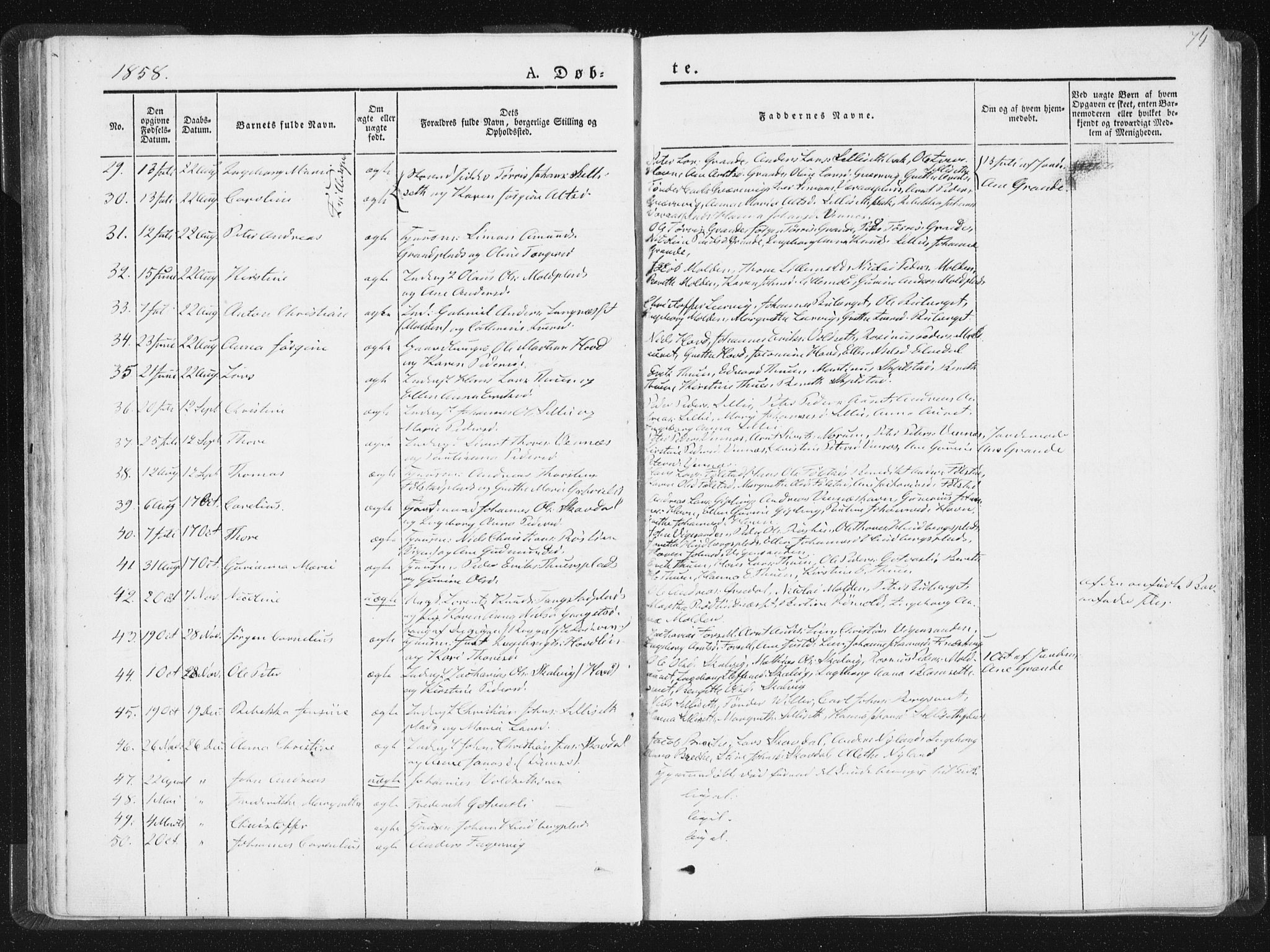 Ministerialprotokoller, klokkerbøker og fødselsregistre - Nord-Trøndelag, SAT/A-1458/744/L0418: Parish register (official) no. 744A02, 1843-1866, p. 74