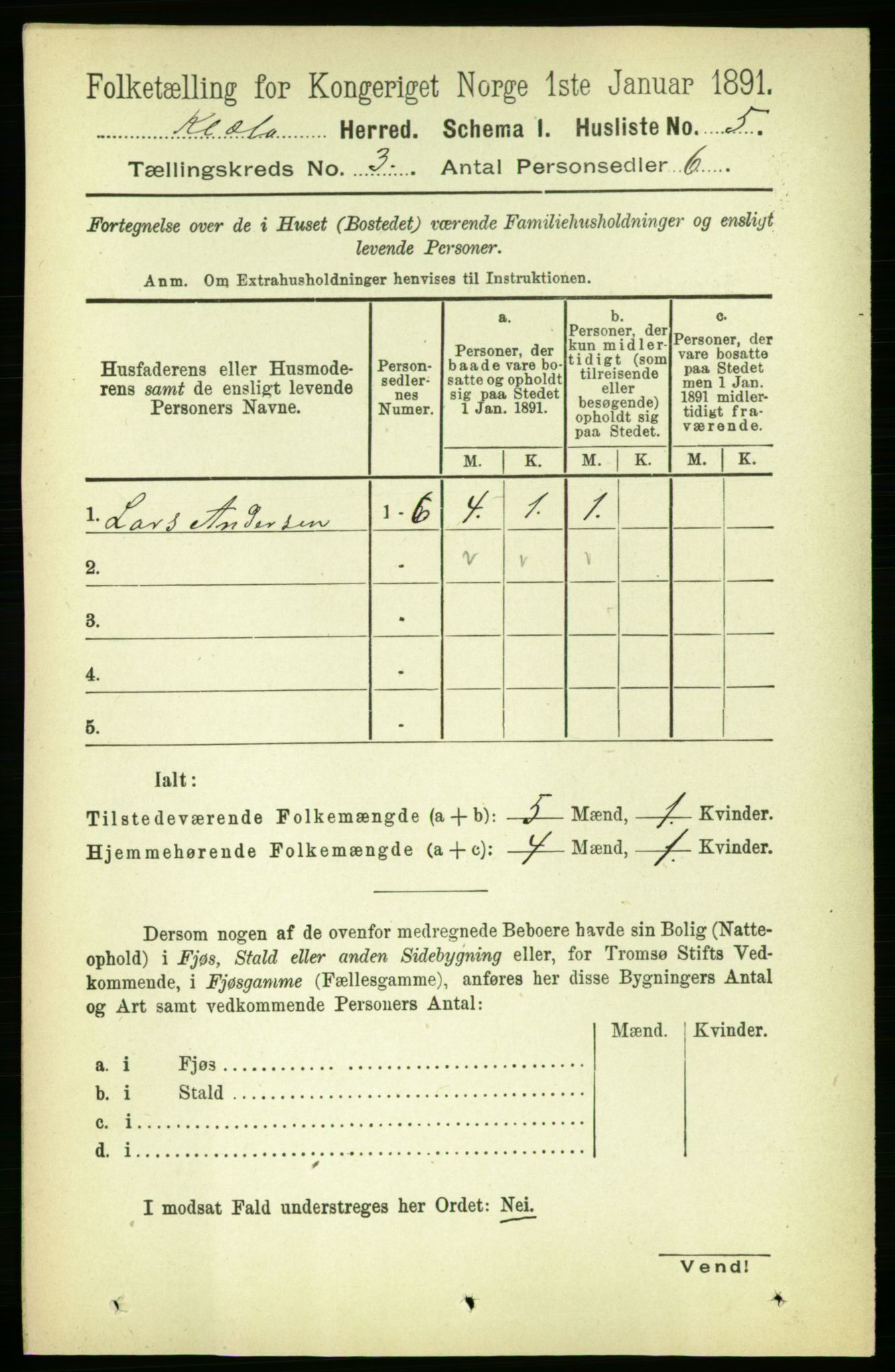 RA, 1891 census for 1662 Klæbu, 1891, p. 342