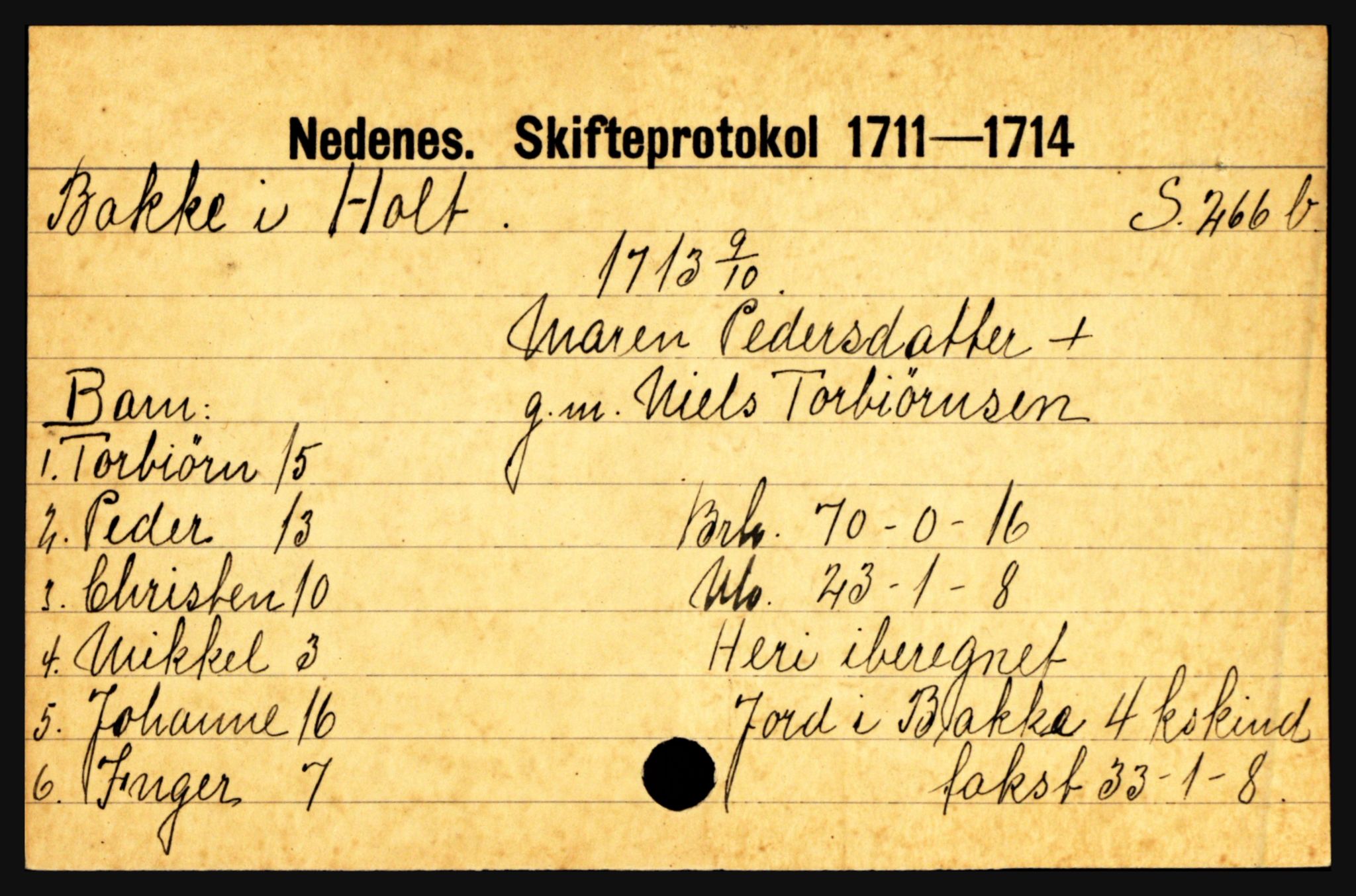 Nedenes sorenskriveri før 1824, AV/SAK-1221-0007/H, p. 1505