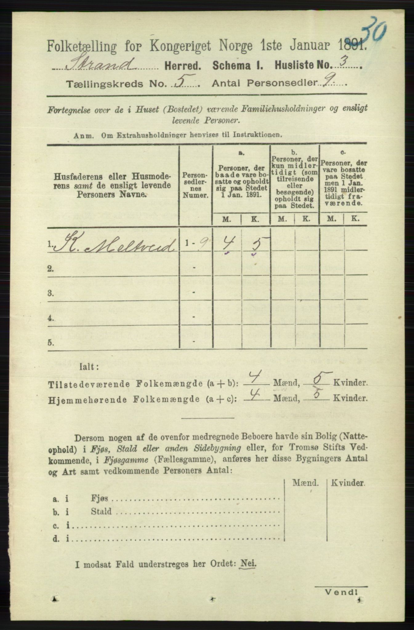 RA, 1891 census for 1130 Strand, 1891, p. 1185