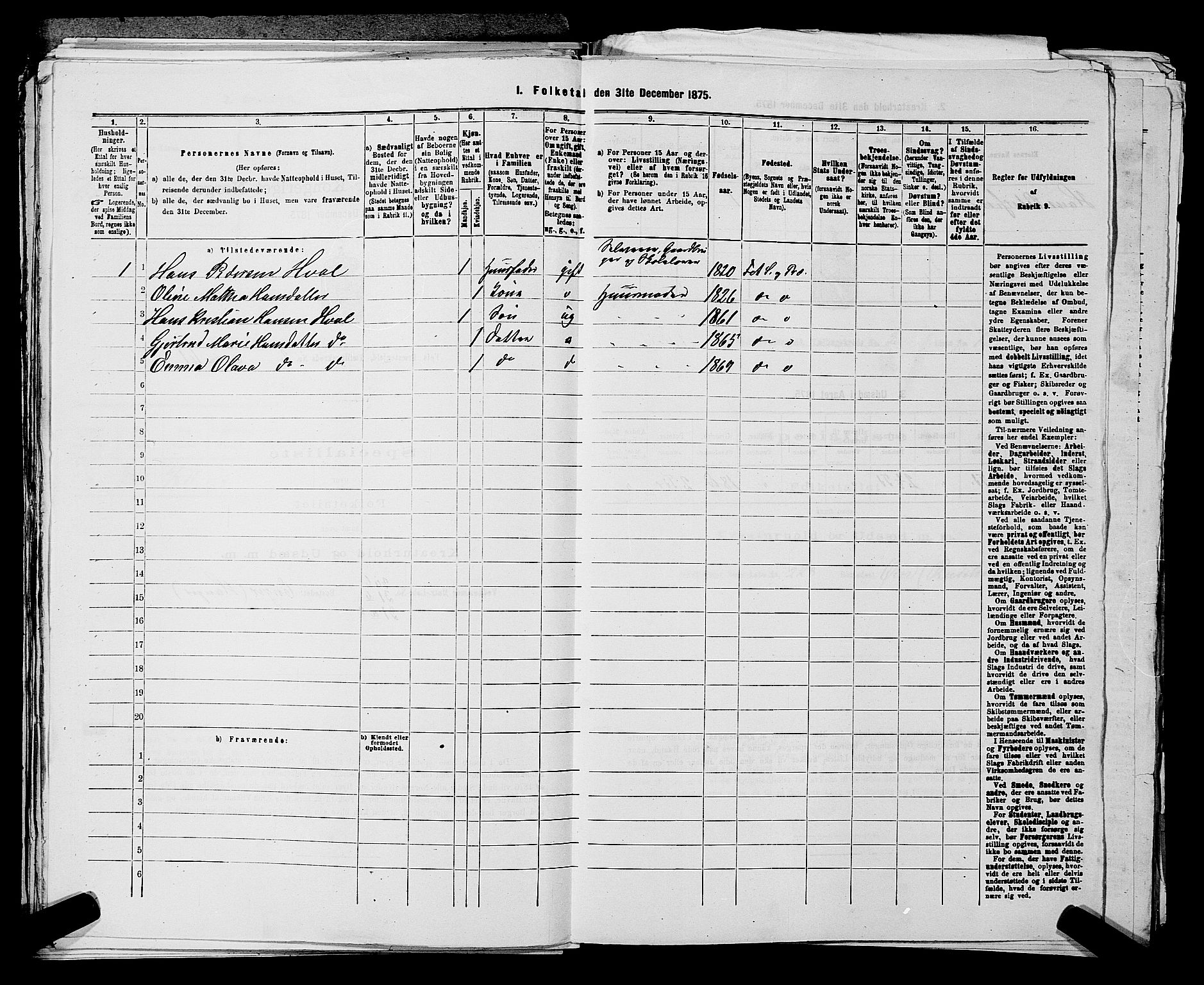 RA, 1875 census for 0227P Fet, 1875, p. 326