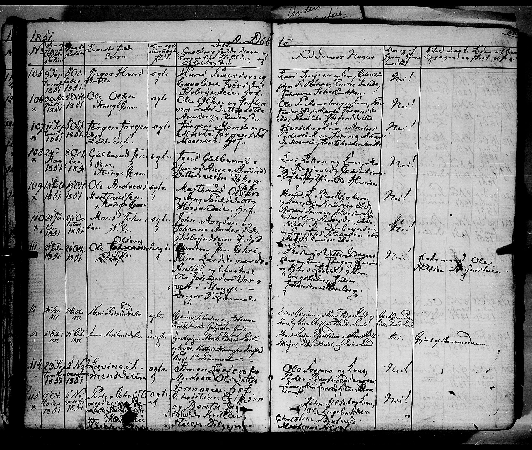 Romedal prestekontor, AV/SAH-PREST-004/K/L0004: Parish register (official) no. 4, 1847-1861, p. 51