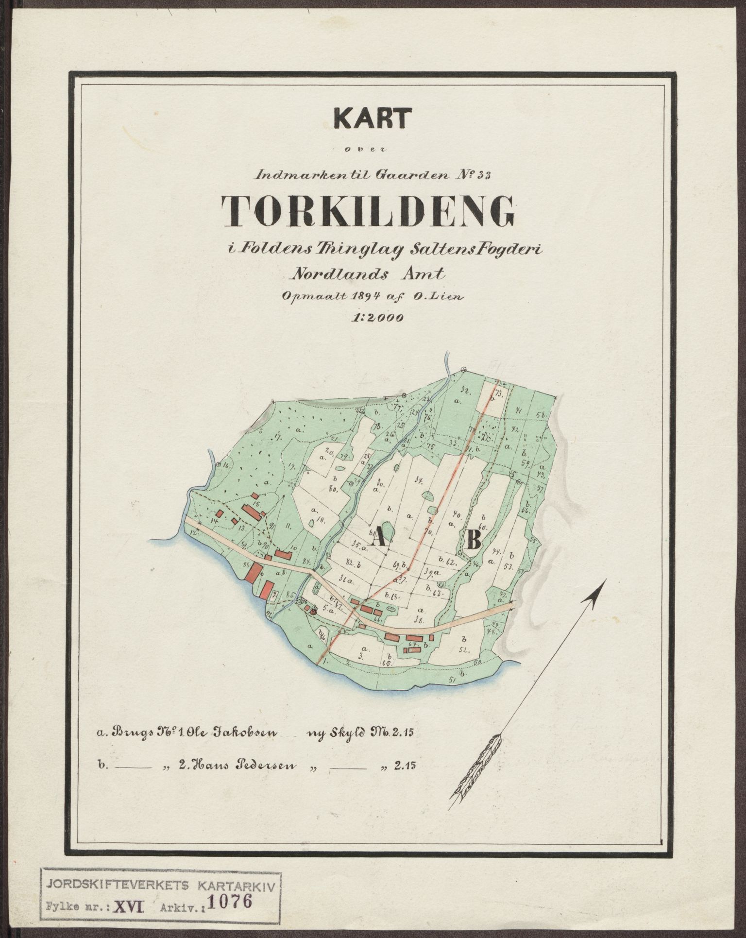 Jordskifteverkets kartarkiv, RA/S-3929/T, 1859-1988, p. 1236