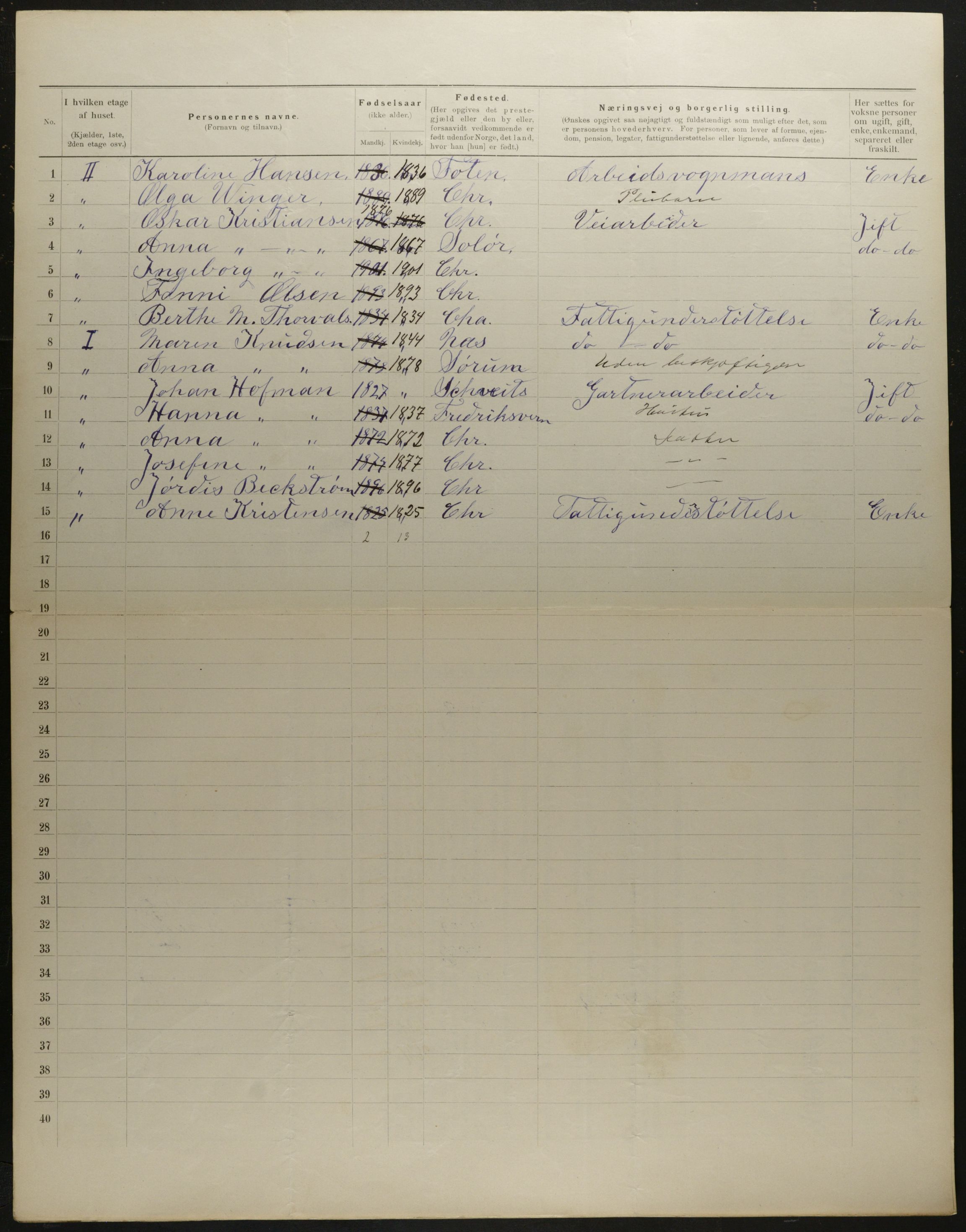 OBA, Municipal Census 1901 for Kristiania, 1901, p. 8352