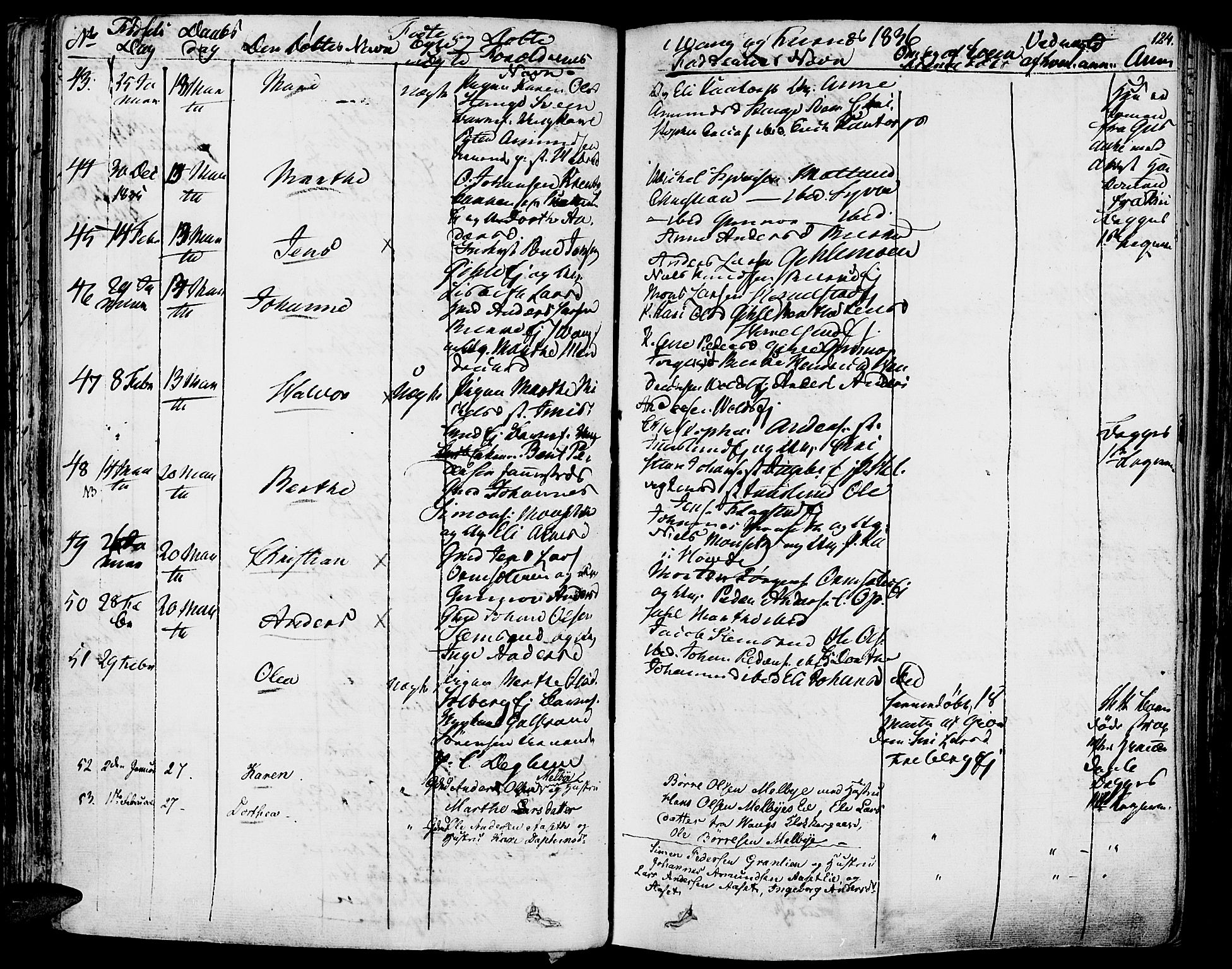 Vang prestekontor, Hedmark, AV/SAH-PREST-008/H/Ha/Haa/L0009: Parish register (official) no. 9, 1826-1841, p. 124