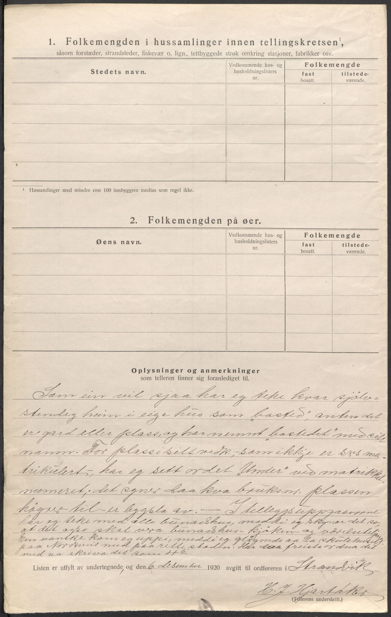 SAB, 1920 census for Strandvik, 1920, p. 19