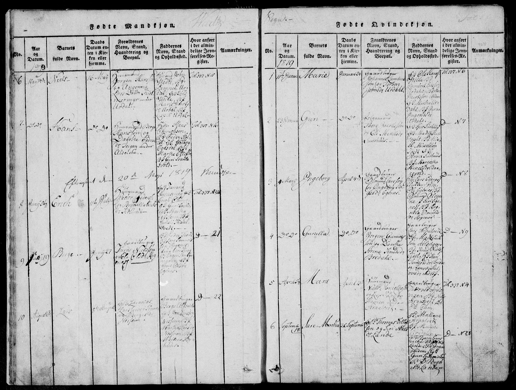 Skjold sokneprestkontor, AV/SAST-A-101847/H/Ha/Haa/L0004: Parish register (official) no. A 4 /2, 1815-1830, p. 9