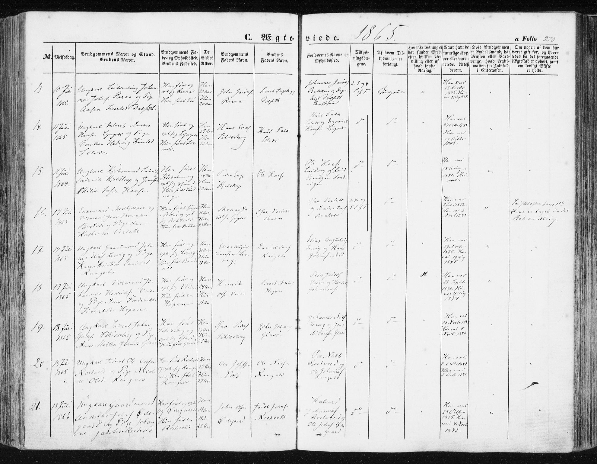 Ministerialprotokoller, klokkerbøker og fødselsregistre - Møre og Romsdal, SAT/A-1454/581/L0937: Parish register (official) no. 581A05, 1853-1872, p. 270