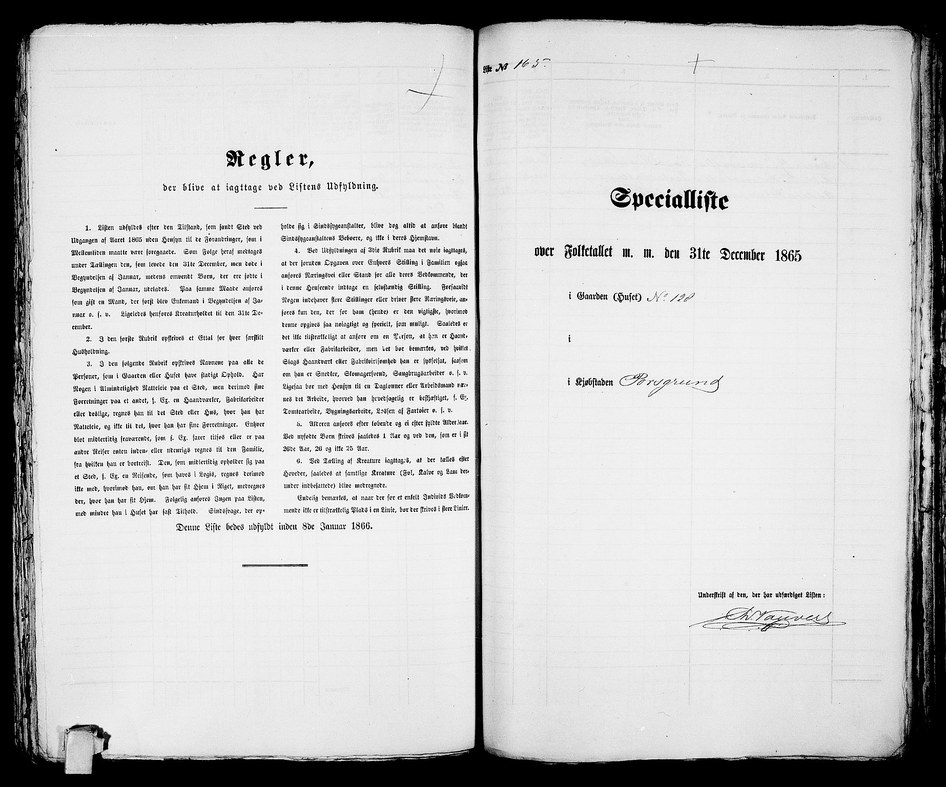 RA, 1865 census for Porsgrunn, 1865, p. 338