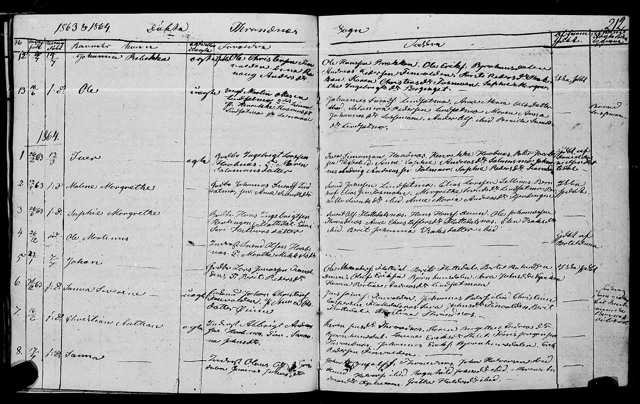 Ministerialprotokoller, klokkerbøker og fødselsregistre - Nord-Trøndelag, SAT/A-1458/762/L0538: Parish register (official) no. 762A02 /2, 1833-1879, p. 212