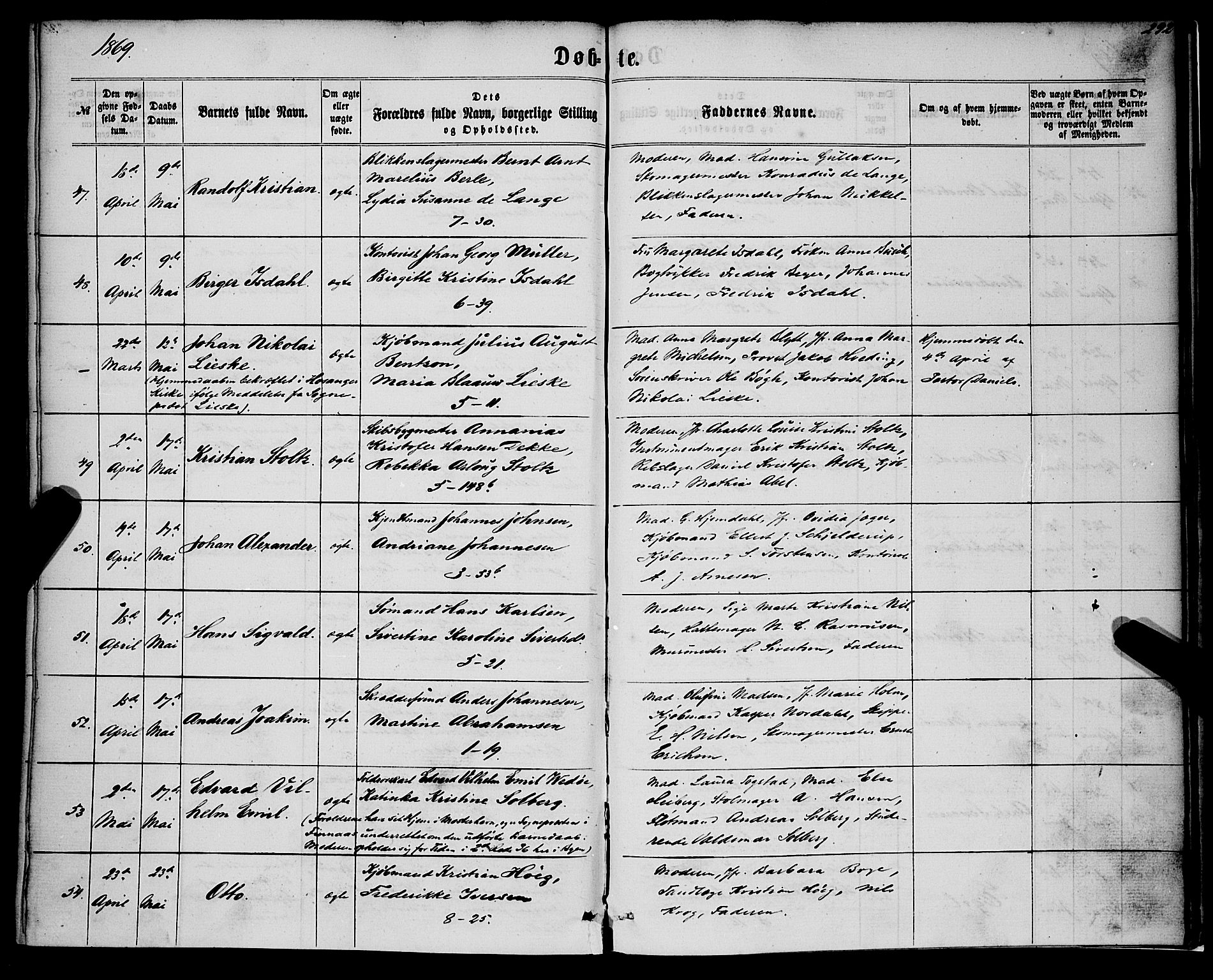 Nykirken Sokneprestembete, SAB/A-77101/H/Haa/L0015: Parish register (official) no. B 2, 1858-1869, p. 292