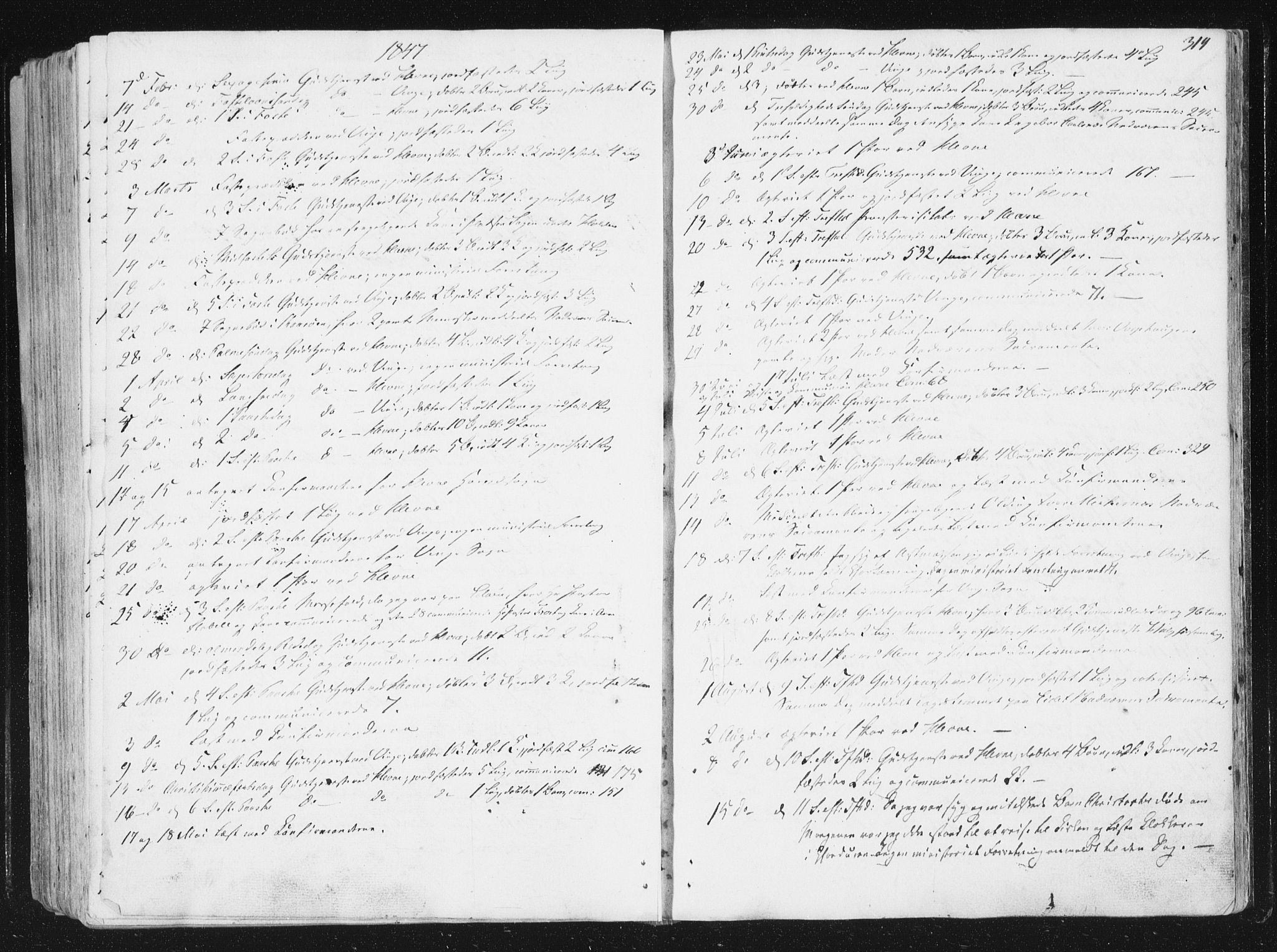 Ministerialprotokoller, klokkerbøker og fødselsregistre - Sør-Trøndelag, SAT/A-1456/630/L0493: Parish register (official) no. 630A06, 1841-1851, p. 319