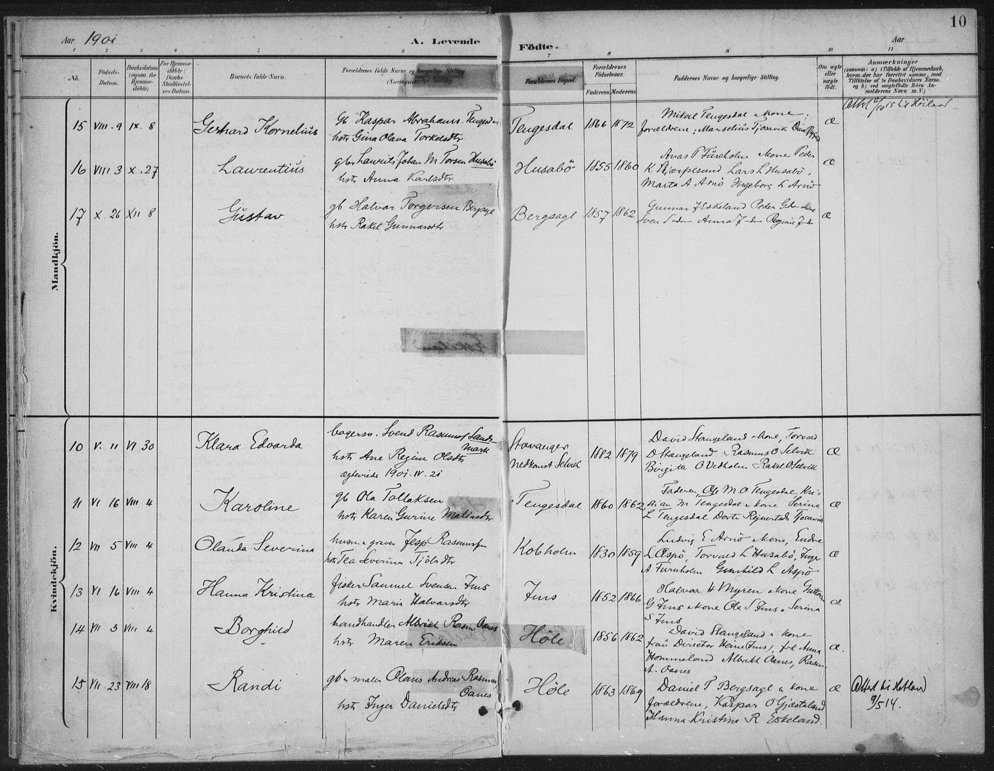 Høgsfjord sokneprestkontor, AV/SAST-A-101624/H/Ha/Haa/L0008: Parish register (official) no. A 8, 1898-1920, p. 10