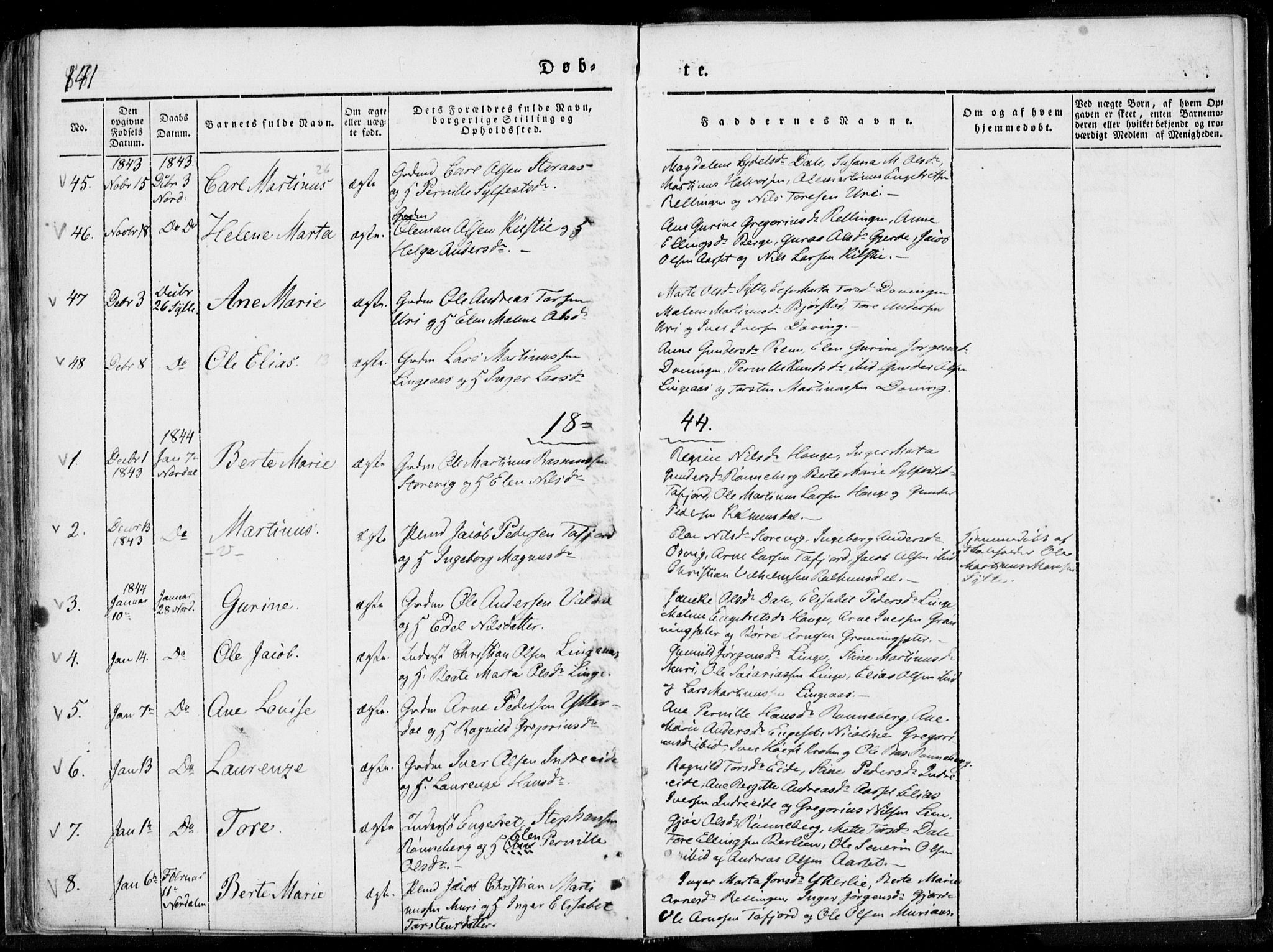 Ministerialprotokoller, klokkerbøker og fødselsregistre - Møre og Romsdal, SAT/A-1454/519/L0247: Parish register (official) no. 519A06, 1827-1846, p. 141