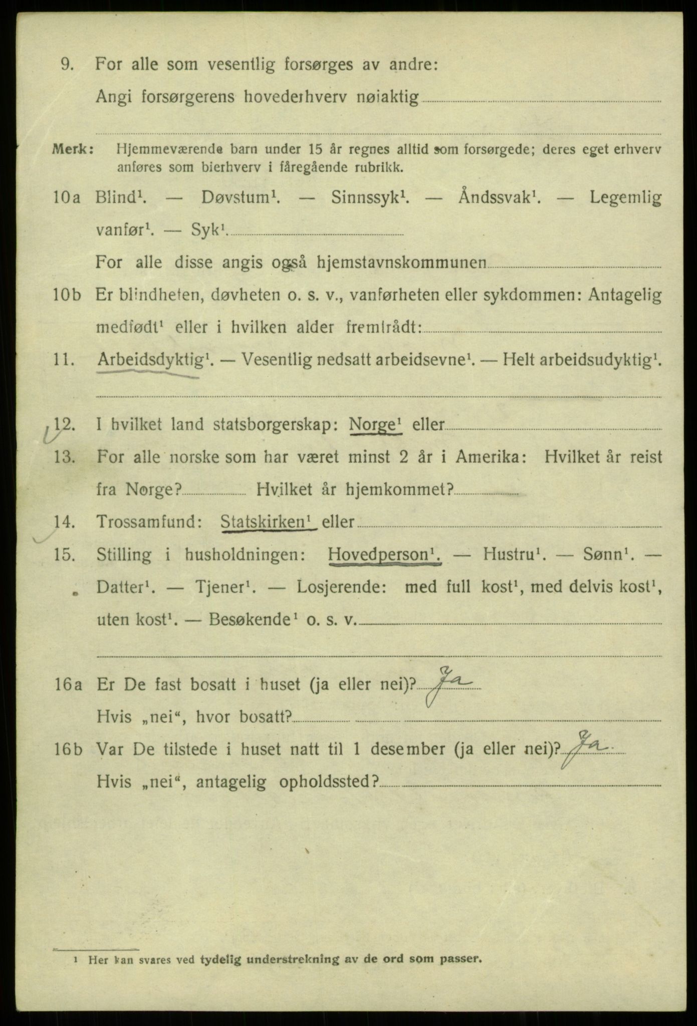 SAB, 1920 census for Bergen, 1920, p. 71332