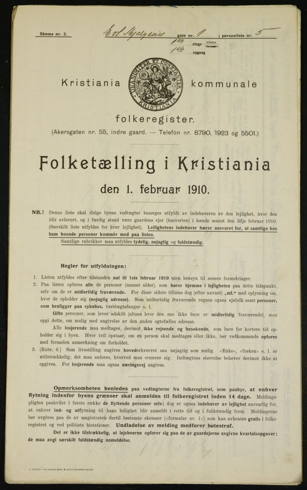 OBA, Municipal Census 1910 for Kristiania, 1910, p. 20693