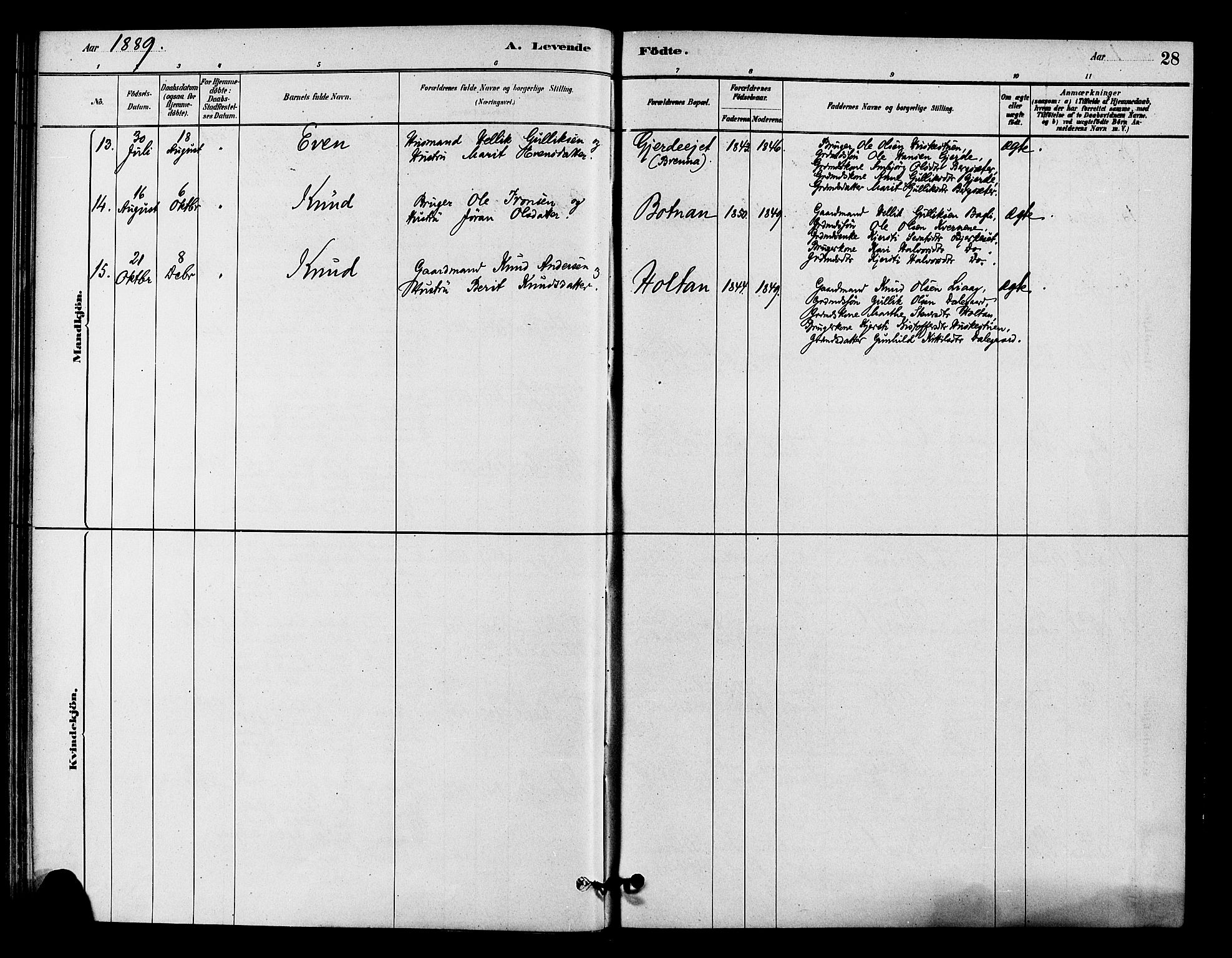 Flesberg kirkebøker, AV/SAKO-A-18/F/Fc/L0001: Parish register (official) no. III 1, 1879-1905, p. 28