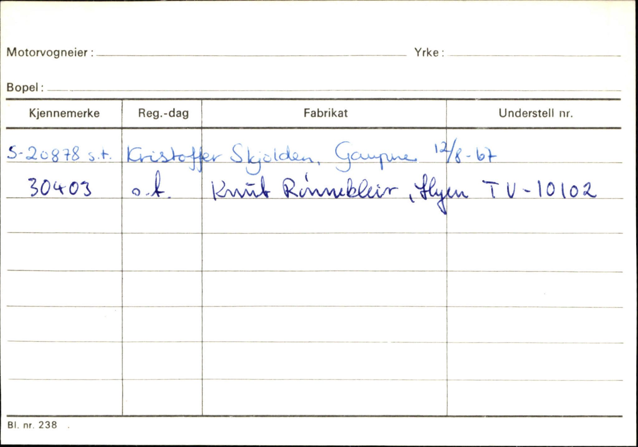 Statens vegvesen, Sogn og Fjordane vegkontor, AV/SAB-A-5301/4/F/L0125: Eigarregister Sogndal V-Å. Aurland A-Å. Fjaler A-N, 1945-1975, p. 2410