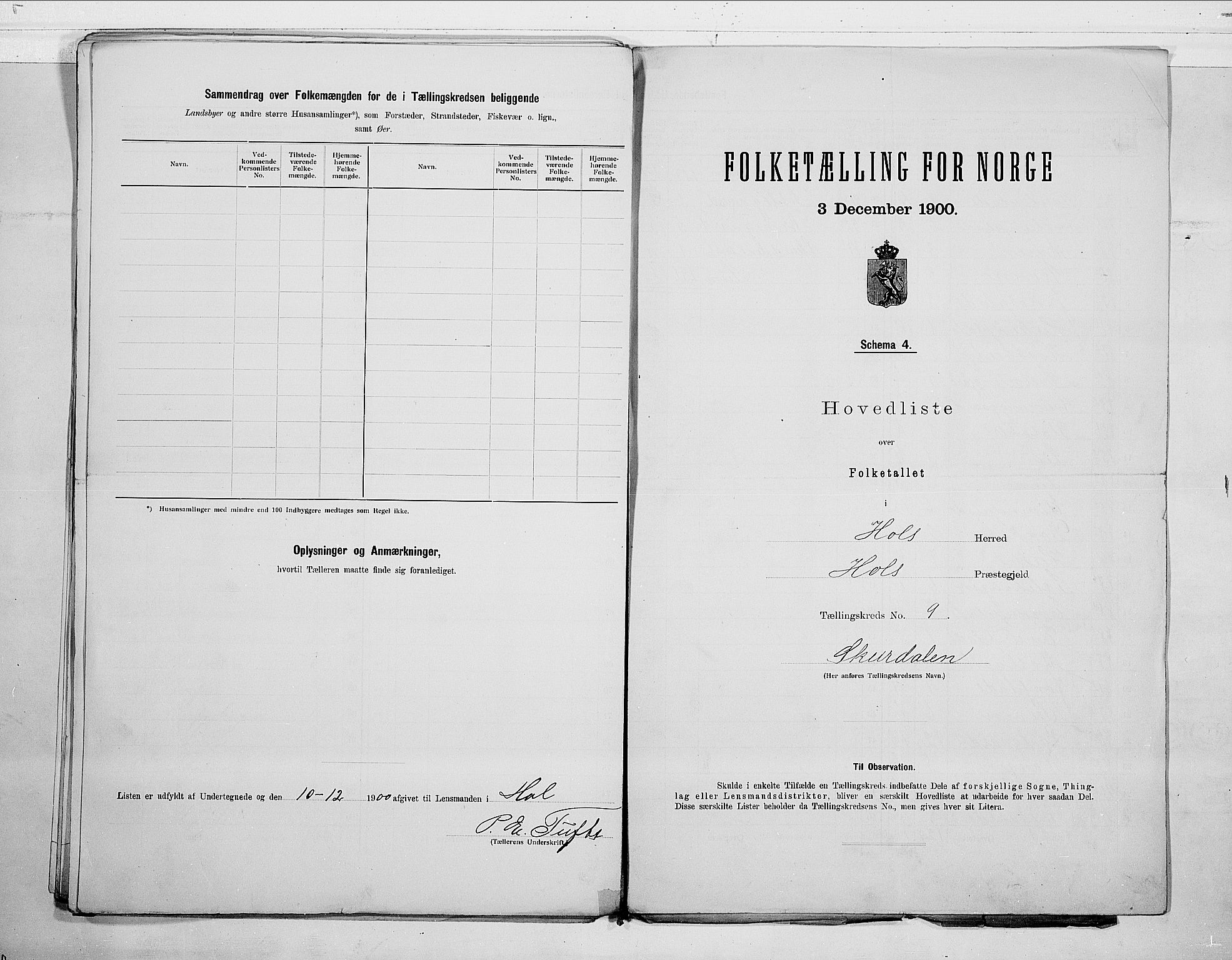 RA, 1900 census for Hol, 1900, p. 20