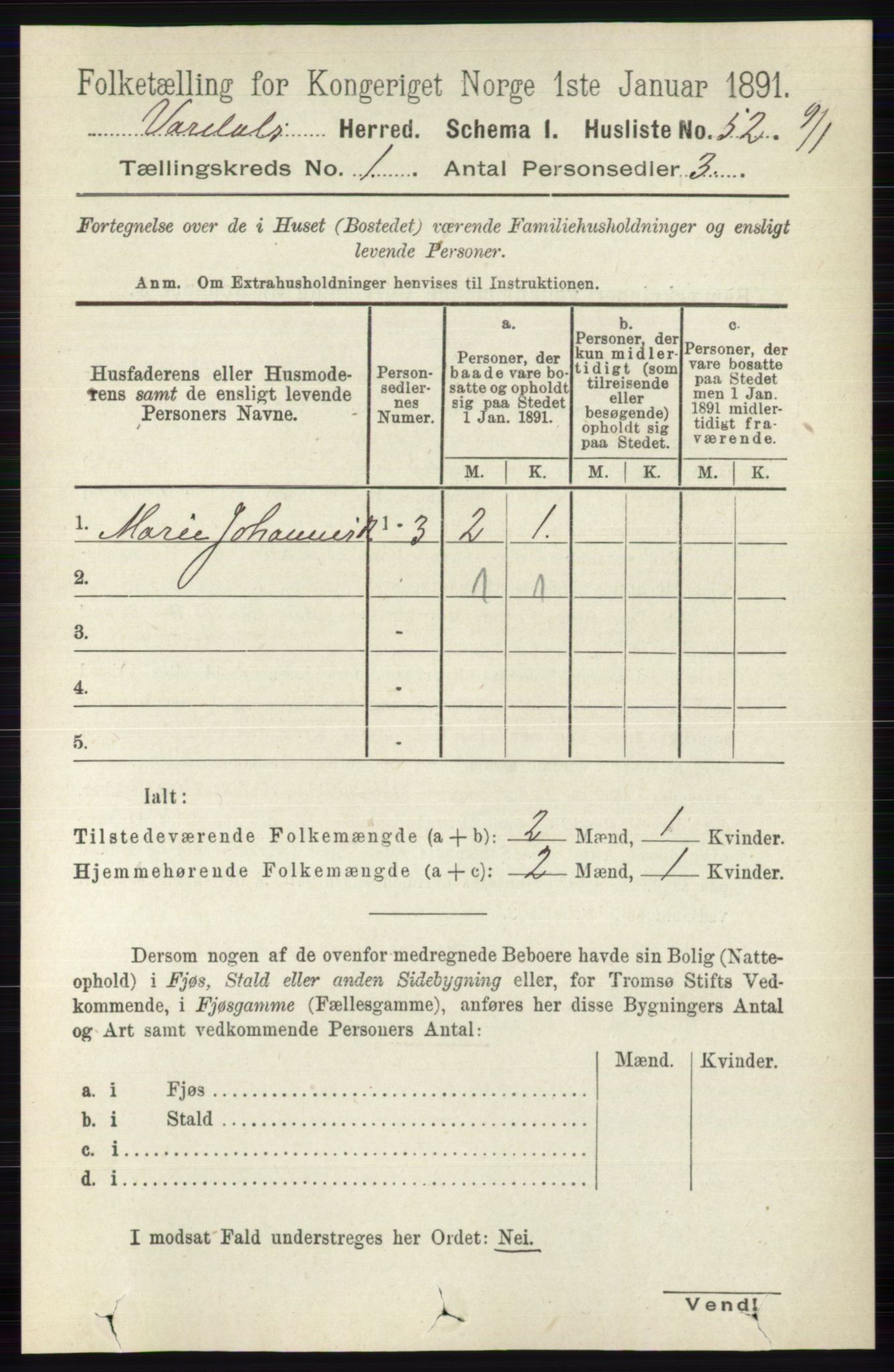 RA, 1891 census for 0527 Vardal, 1891, p. 78