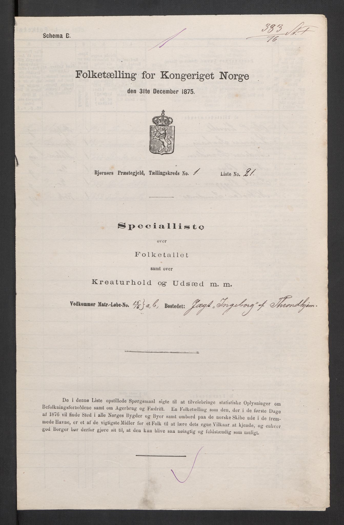 RA, 1875 census, lists of crew on ships: Ships in domestic ports, 1875, p. 1160